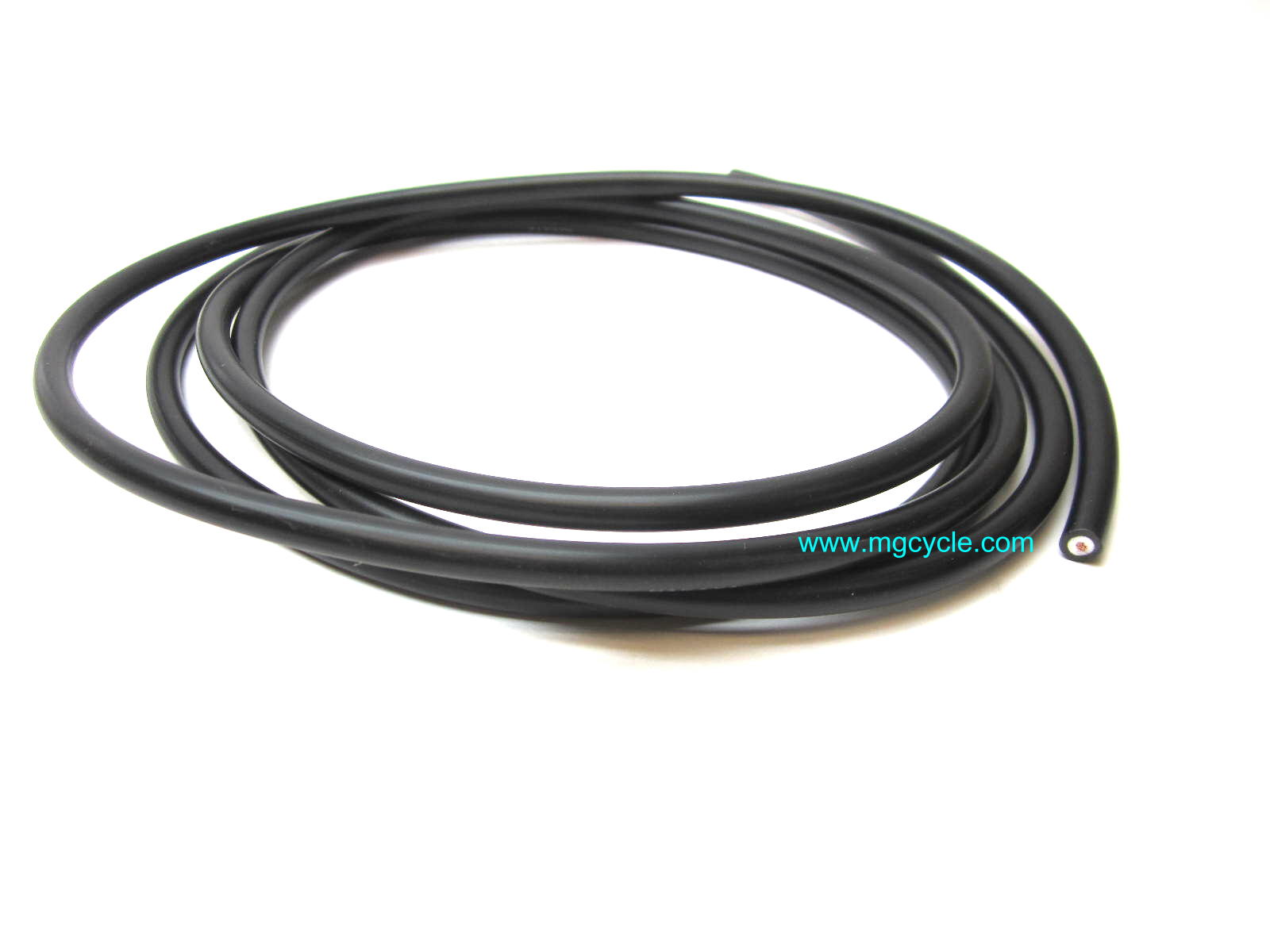 Black solid core spark plug wire, per foot - Click Image to Close
