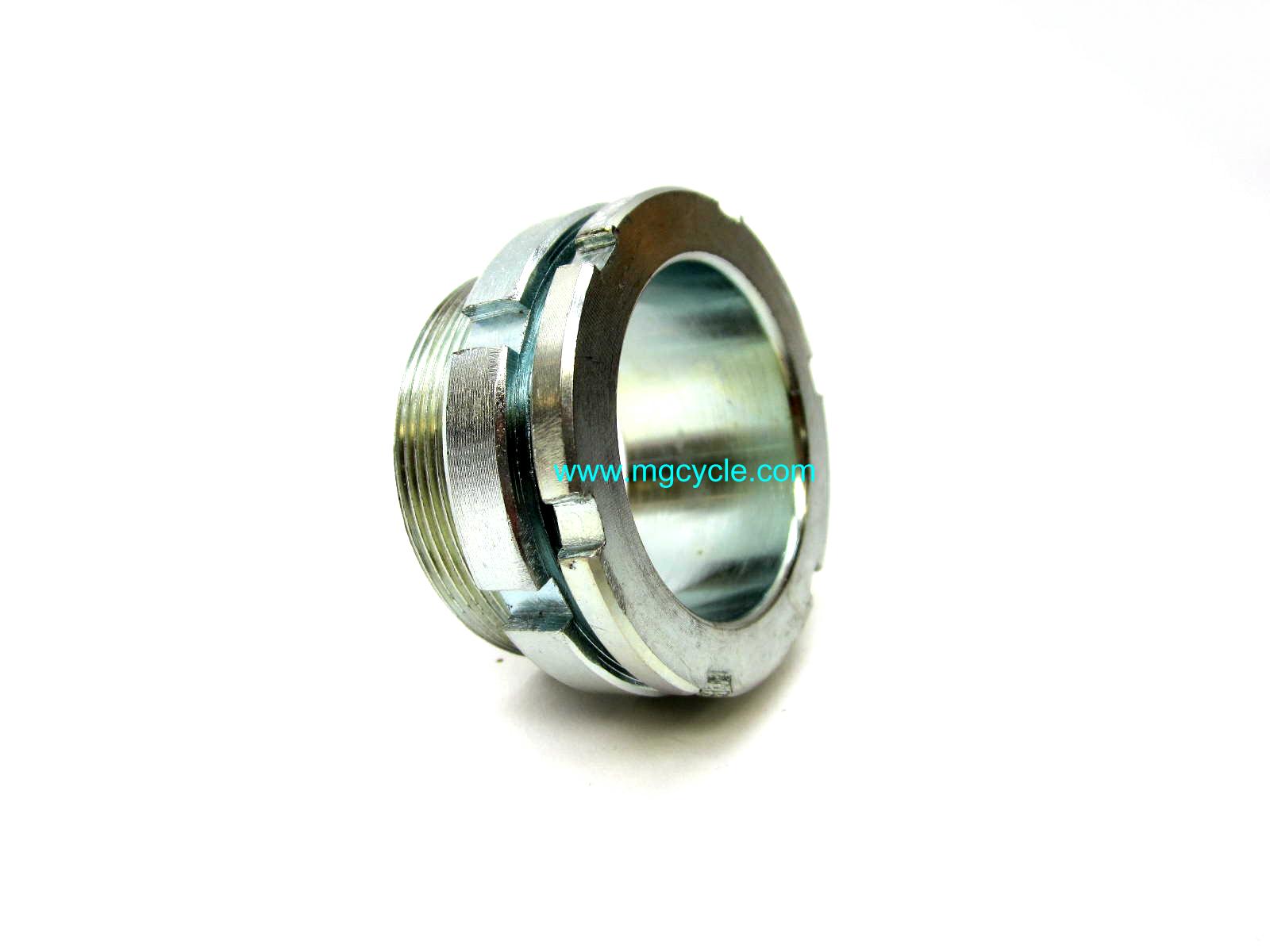 Exhaust nut with lock ring: Eldorado, Ambassador, V700, V7 Sport - Click Image to Close