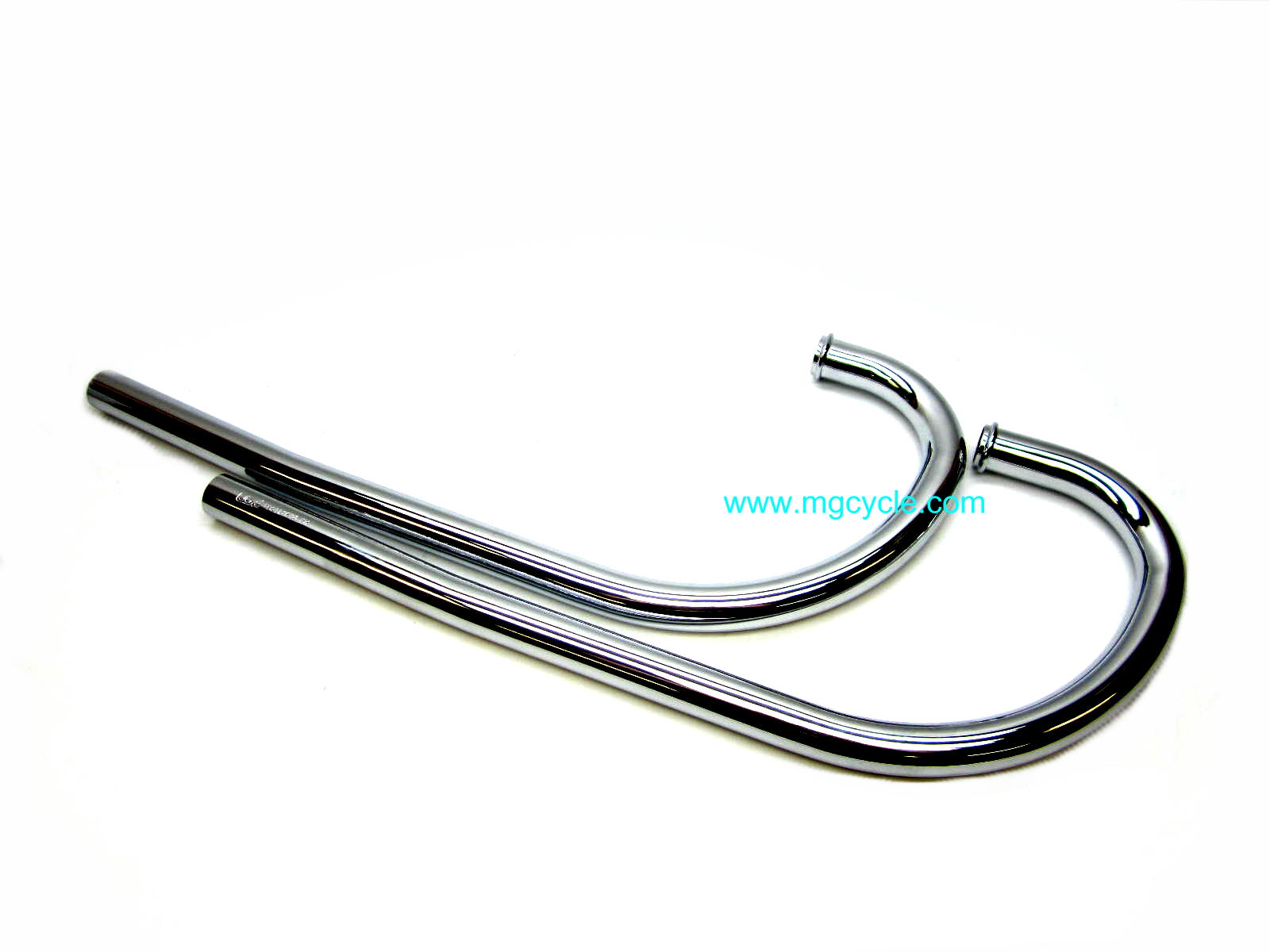 Pair: chrome head pipes V700, 750 Ambassador, 850 Eldorado