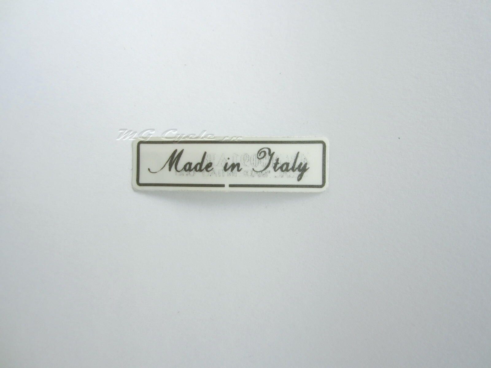 "Made in Italy" transfer, decal, sticker - Click Image to Close