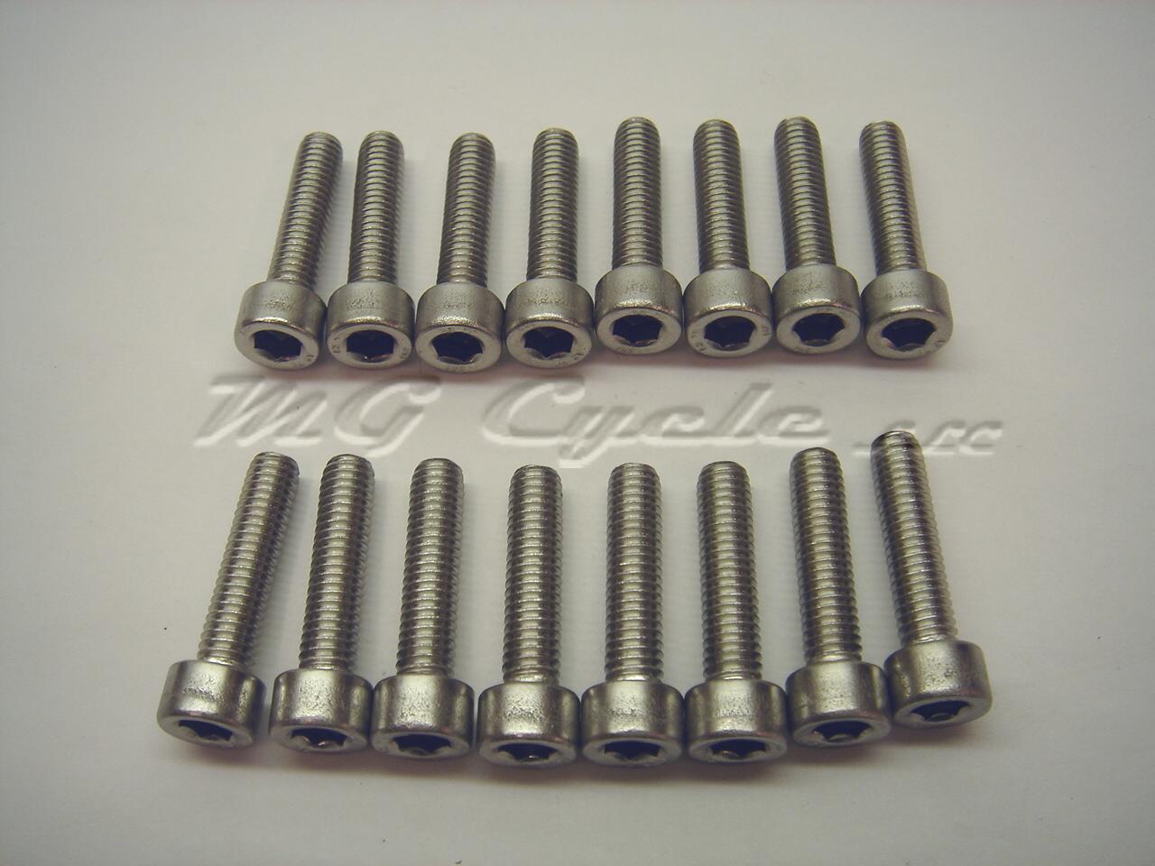 Stainless valve cover bolt kit most big twin 2 valve 1968-2010