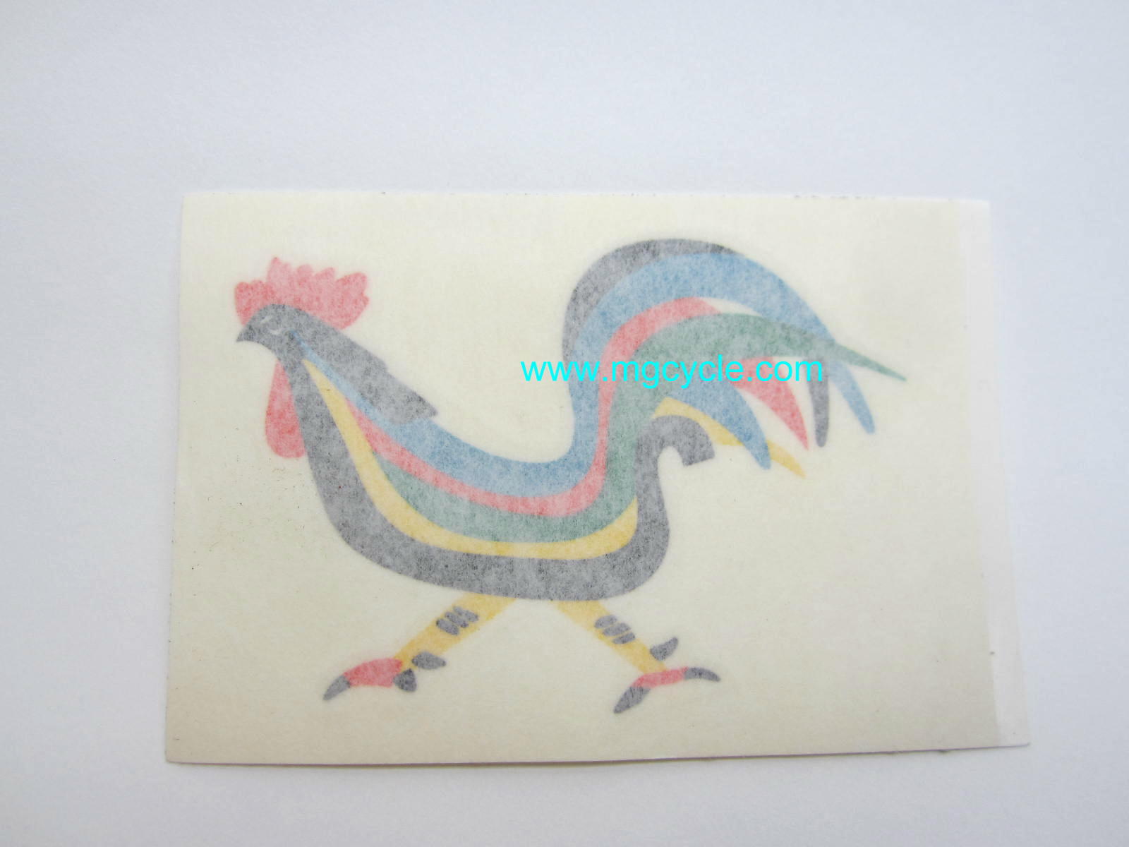 Galletto rooster decal, multi color transfer
