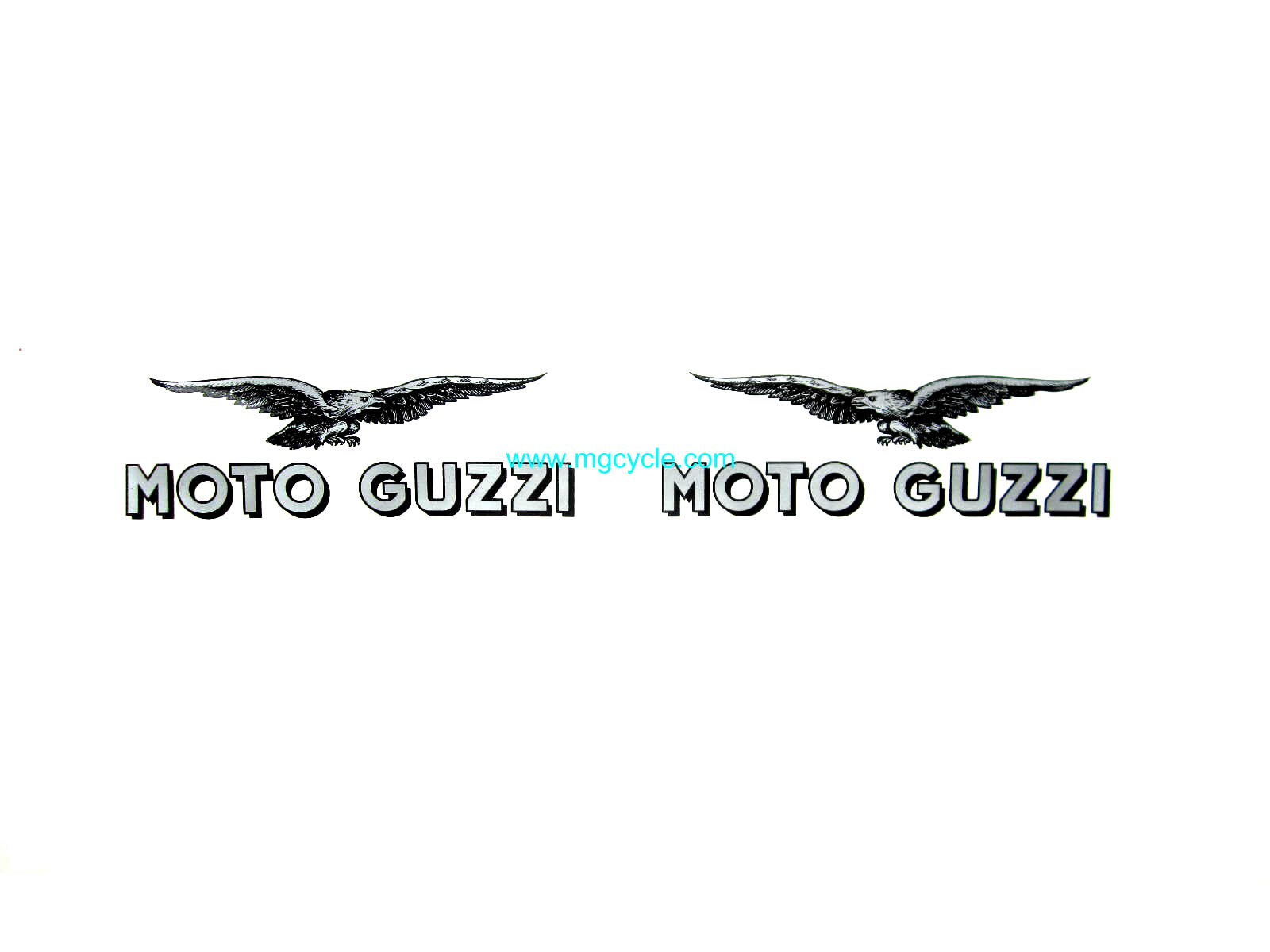 Moto Guzzi Tank Decals Gold/Maroon