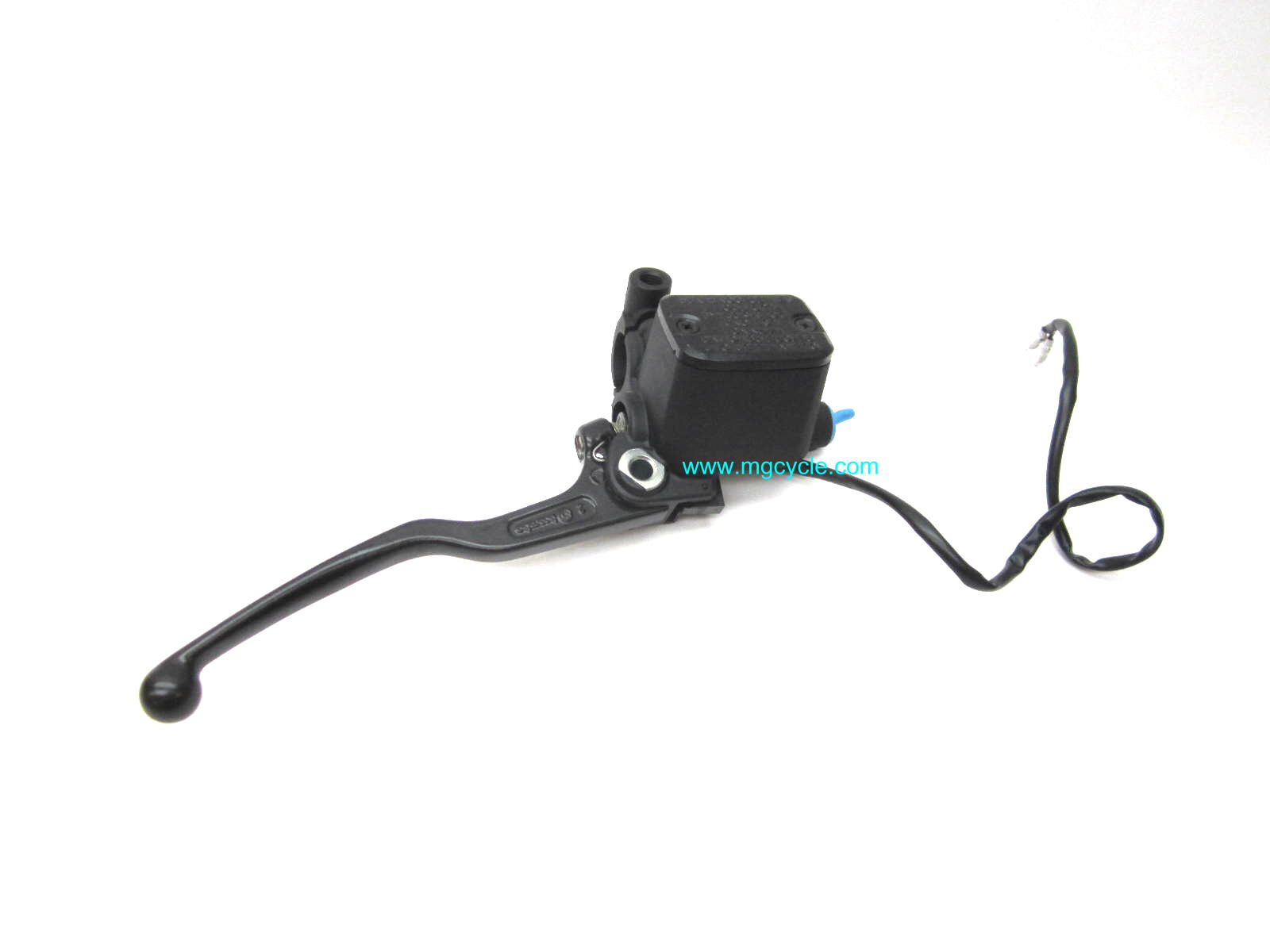 Brembo 15mm master cylinder, black lever, with switch & wires