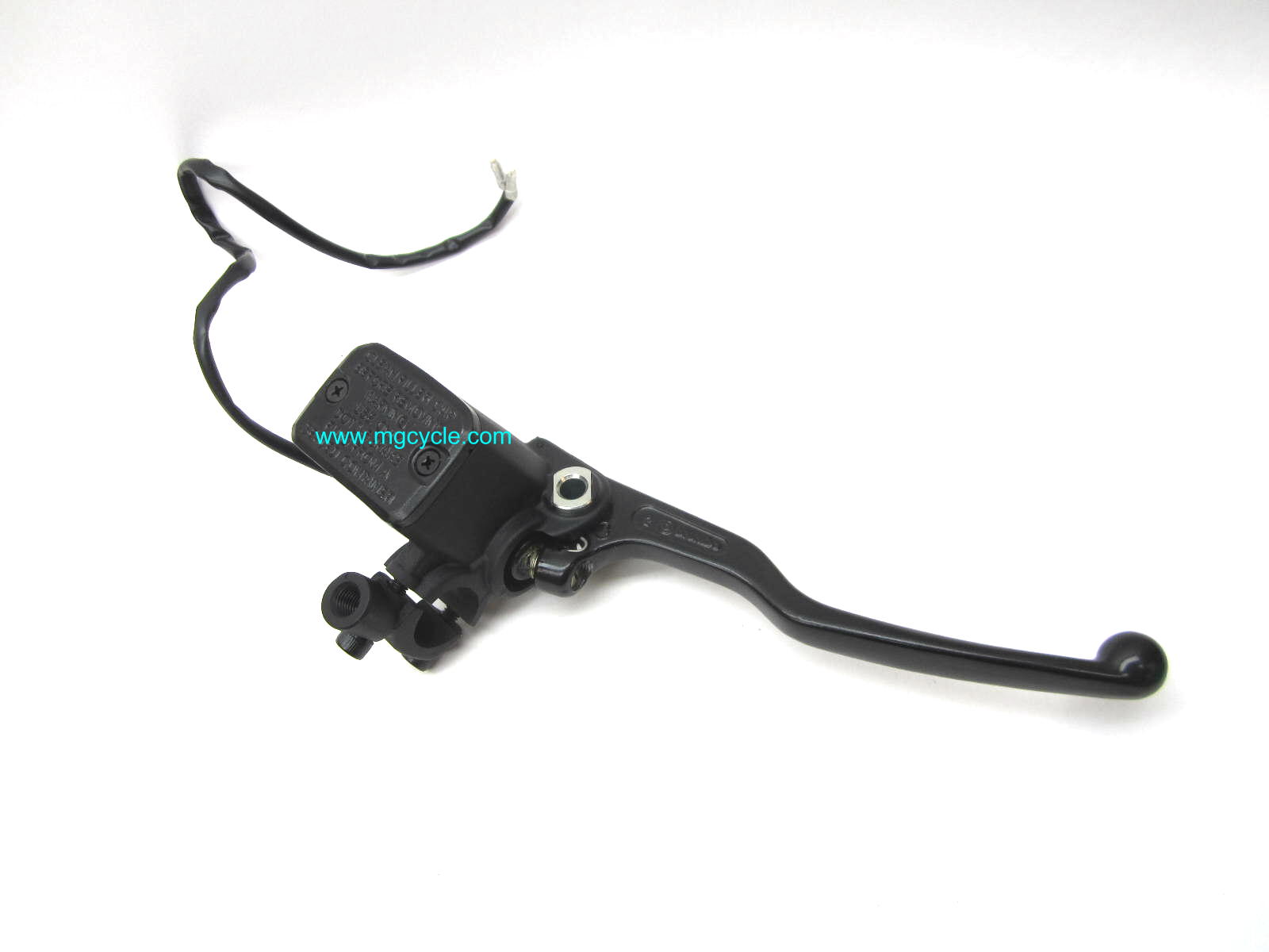 Brembo 15mm master cylinder, black lever, with switch & wires