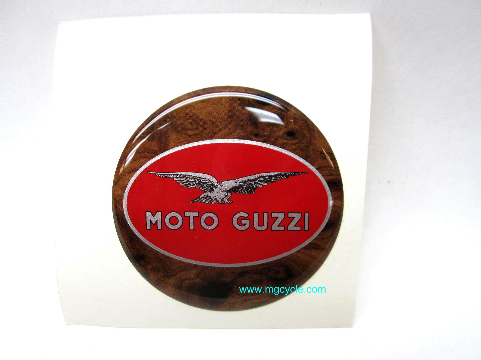 3D decal Moto Guzzi round 60mm diameter fits Hepco Becker
