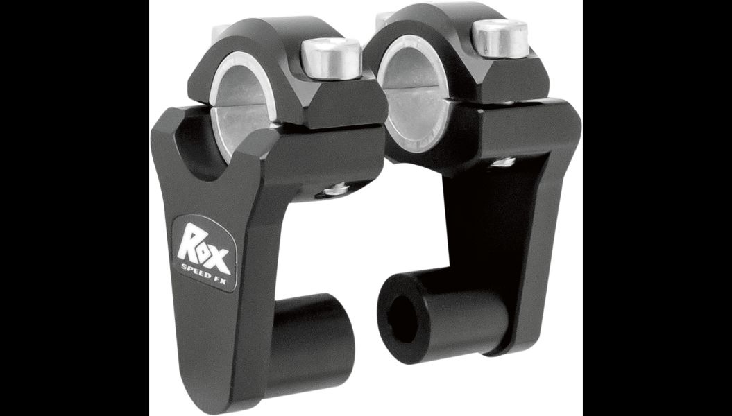 Black ROX Elite pivoting handlebar riser, 2" rise