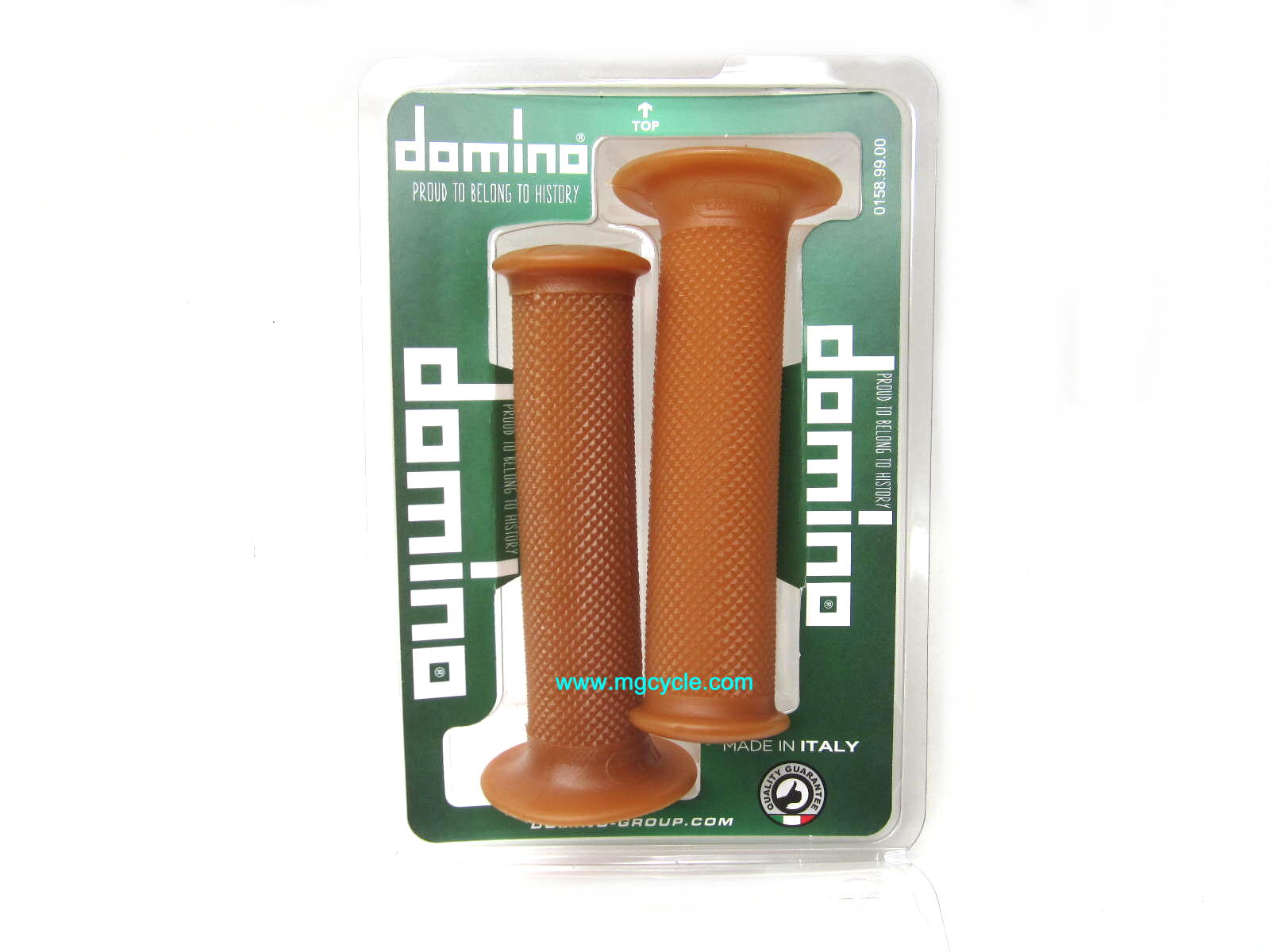 Italian Domino Cafe Racer Vintage Grips, classic natural color