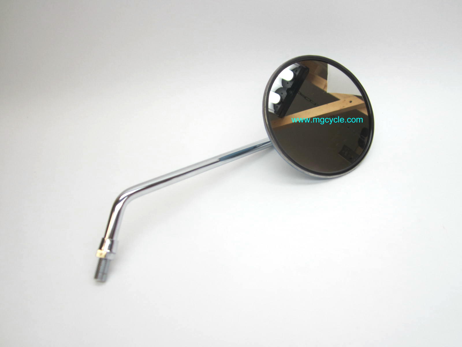 stainless mirror, right, 4.5 inch round, 8.5 inch stem