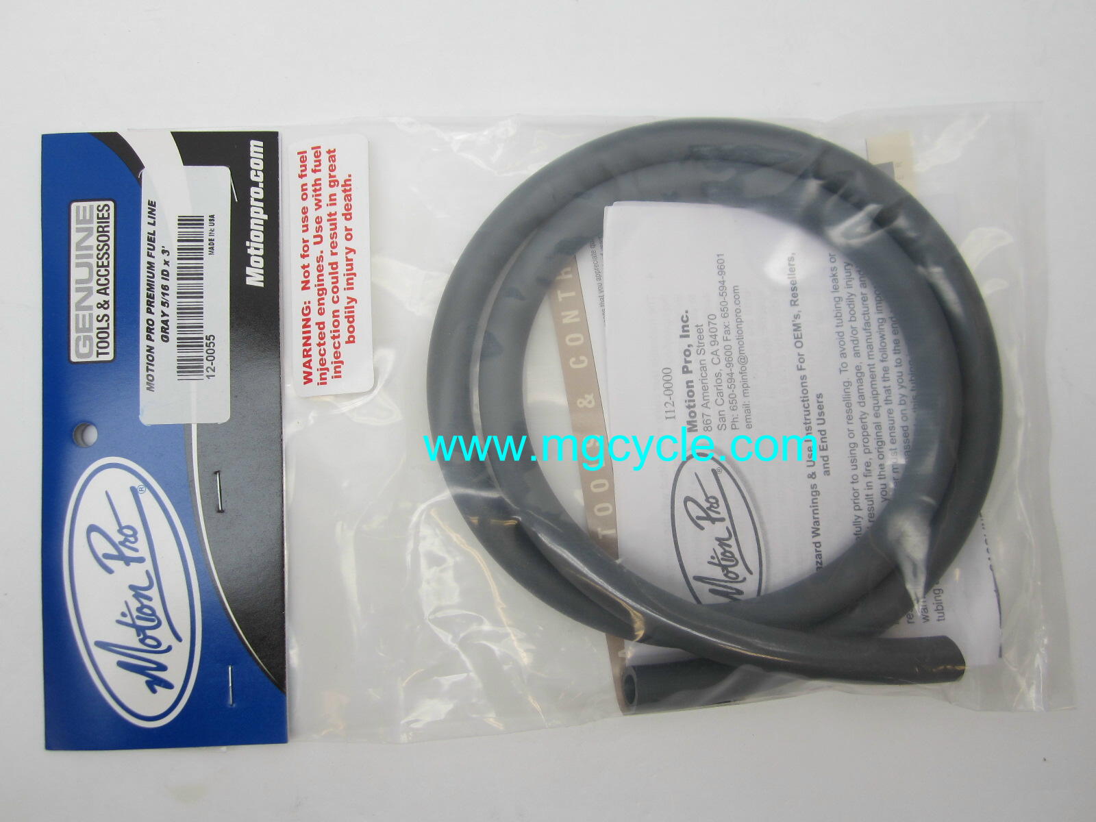 Gray Motion Pro Premium Fuel Line, 5/16\", 3 feet