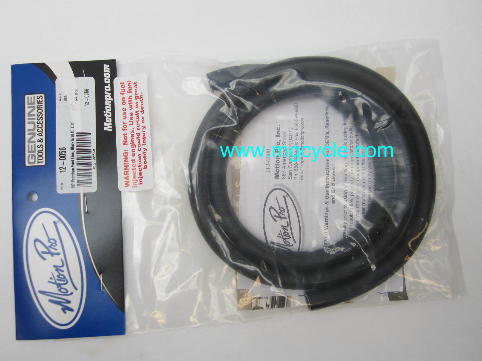 Black Motion Pro Premium Fuel Line, 5/16\", 3 feet