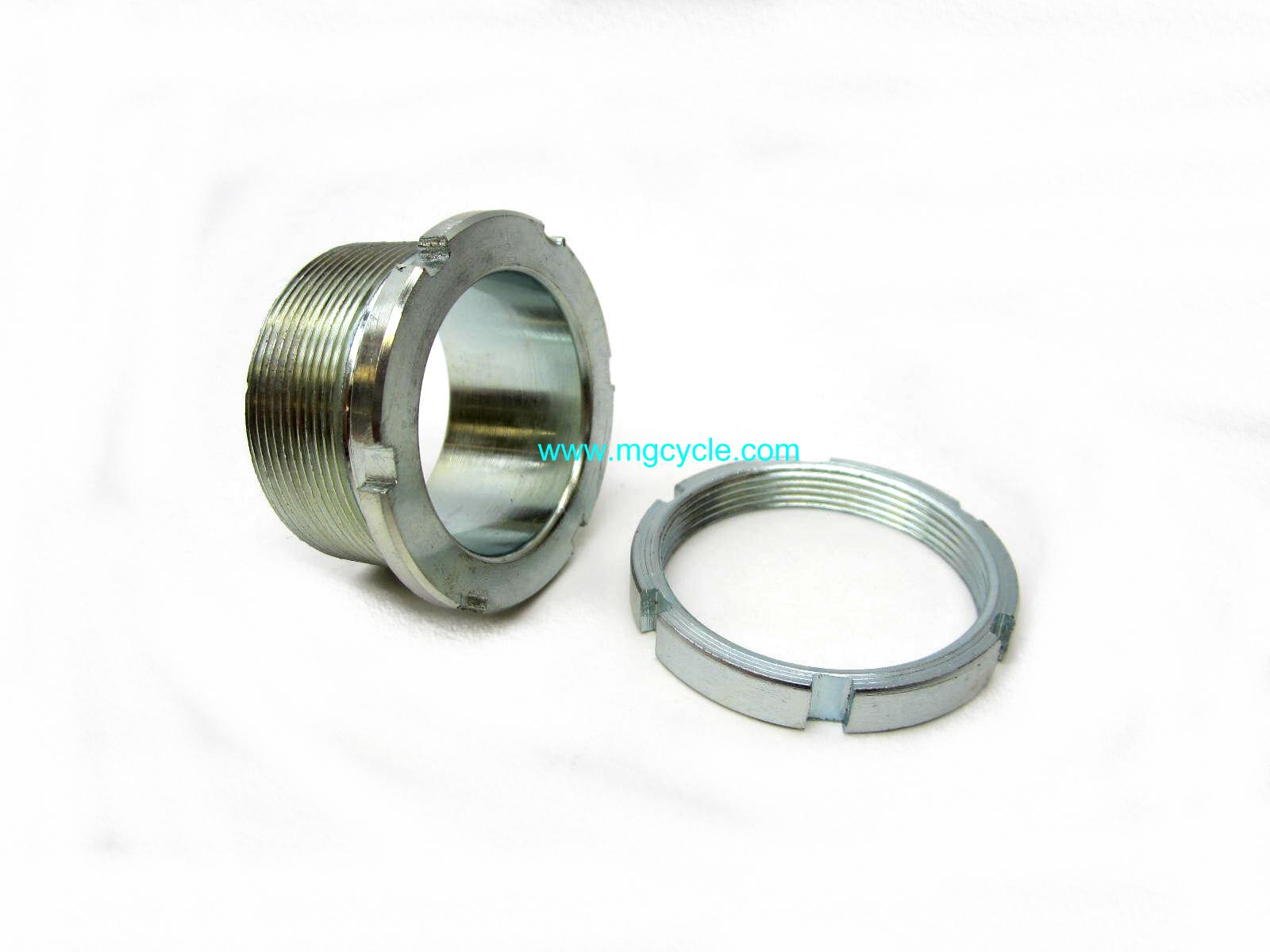 Exhaust nut with lock ring: Eldorado, Ambassador, V700, V7 Sport - Click Image to Close