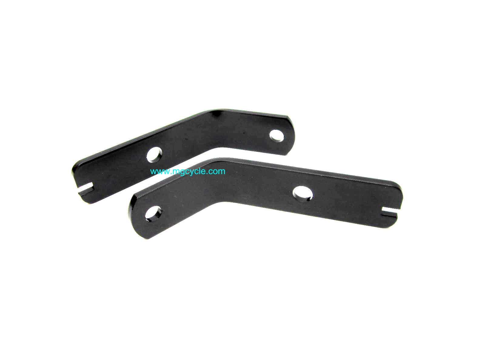 Front turn signal mount set, black powdercoat Eldorado 850GT - Click Image to Close