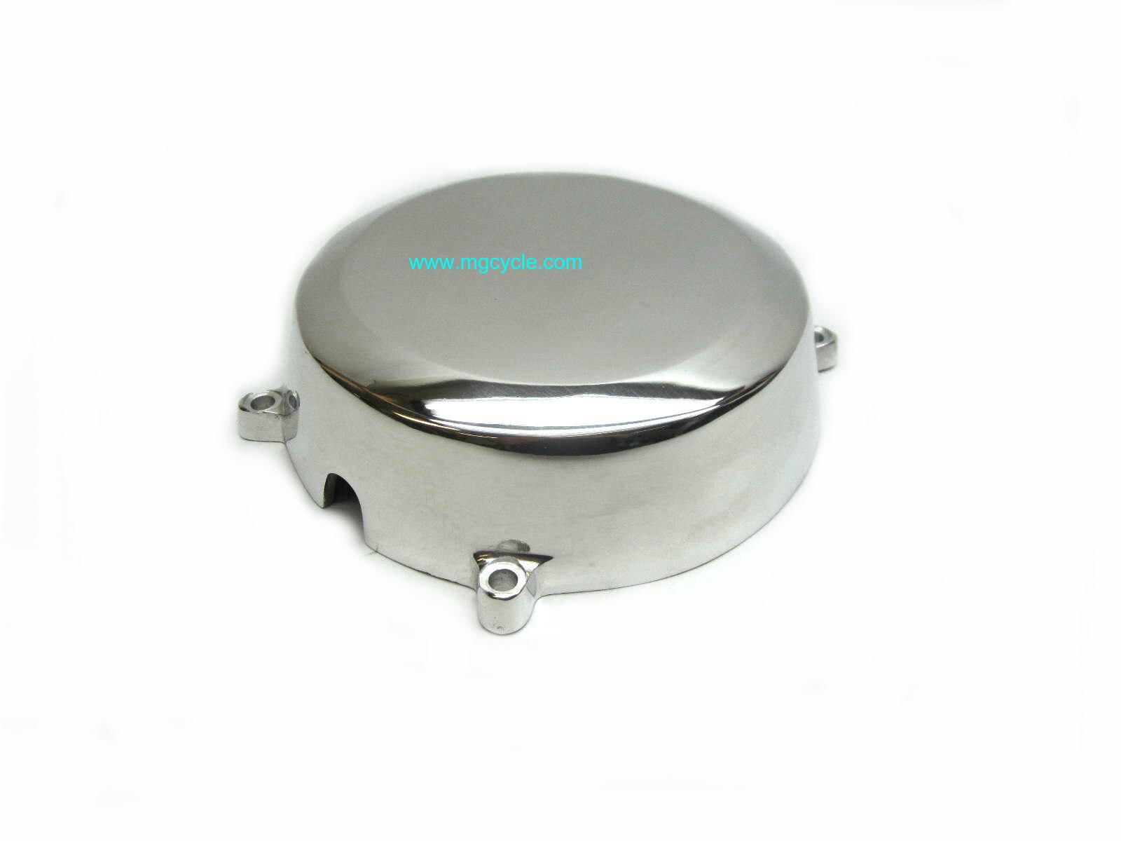 Alternate aluminum alternator cover for many Guzzi big twins - Click Image to Close