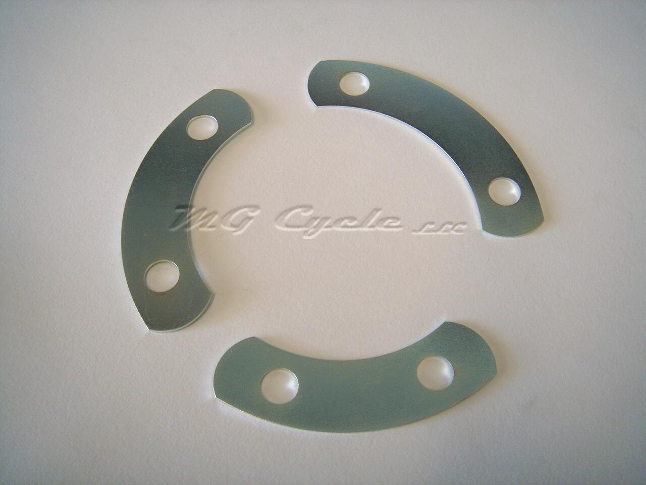 Fold over lock plate set front main bearing filter big twins
