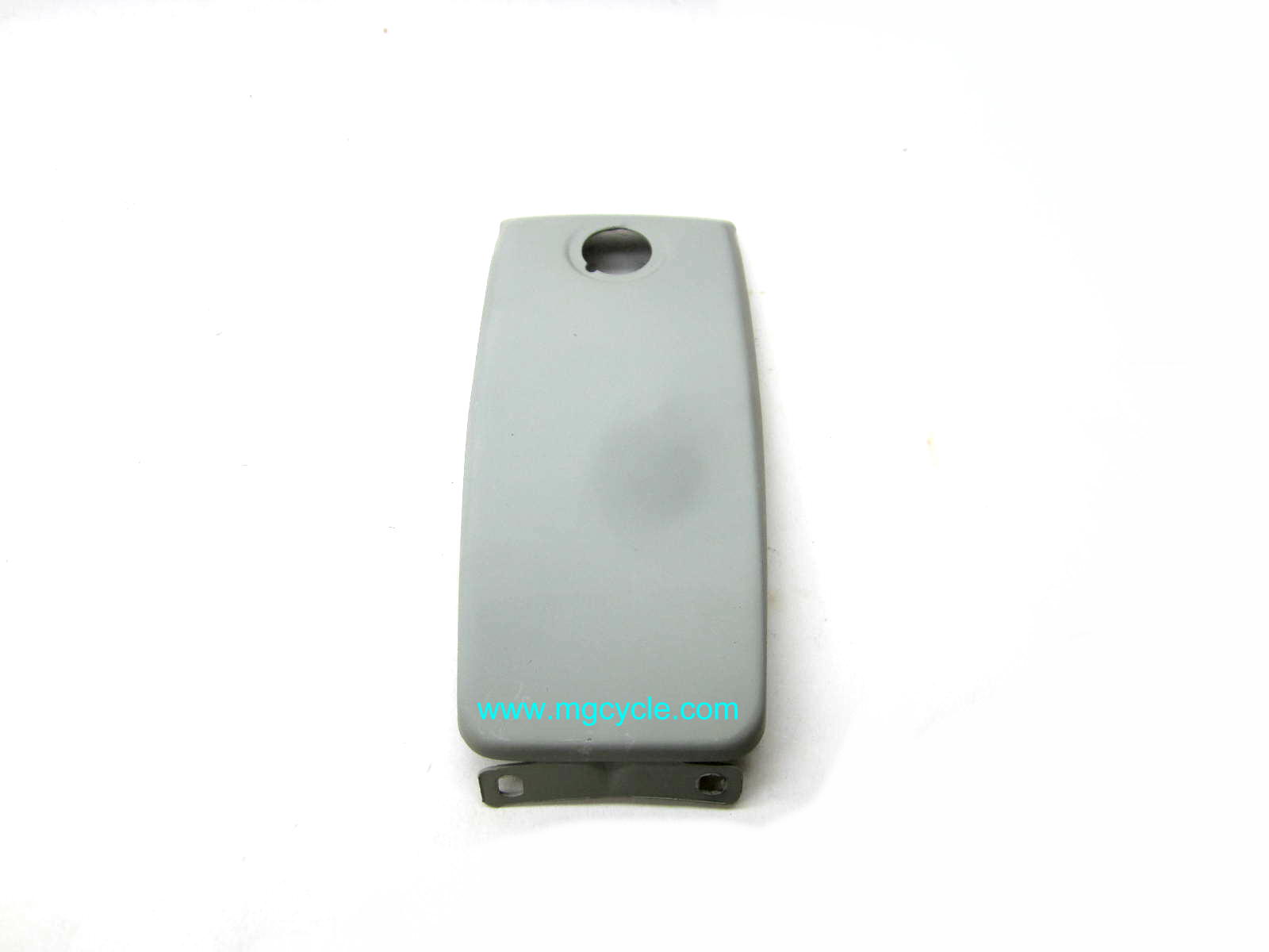 steel fuel tank cover with hinge, many late 1970s- early 1990s