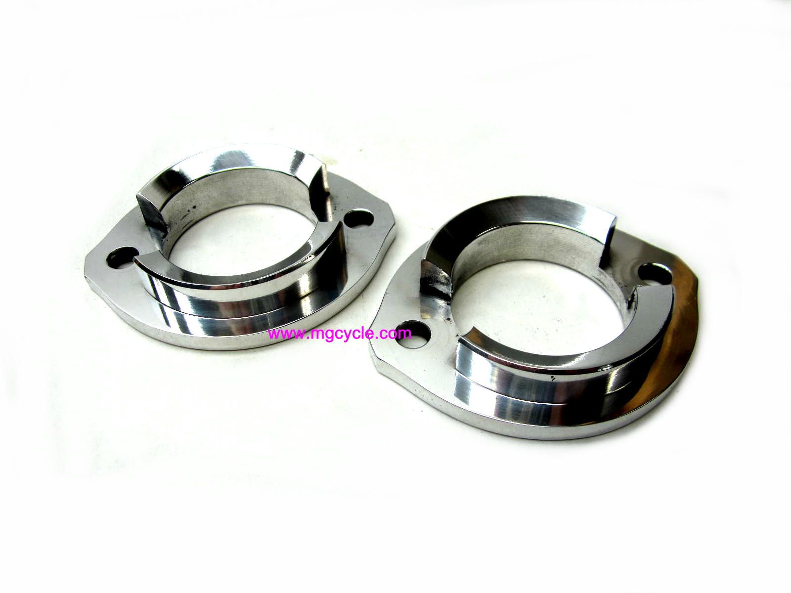 CNC aluminum exhaust flange pair, 45mm - Click Image to Close