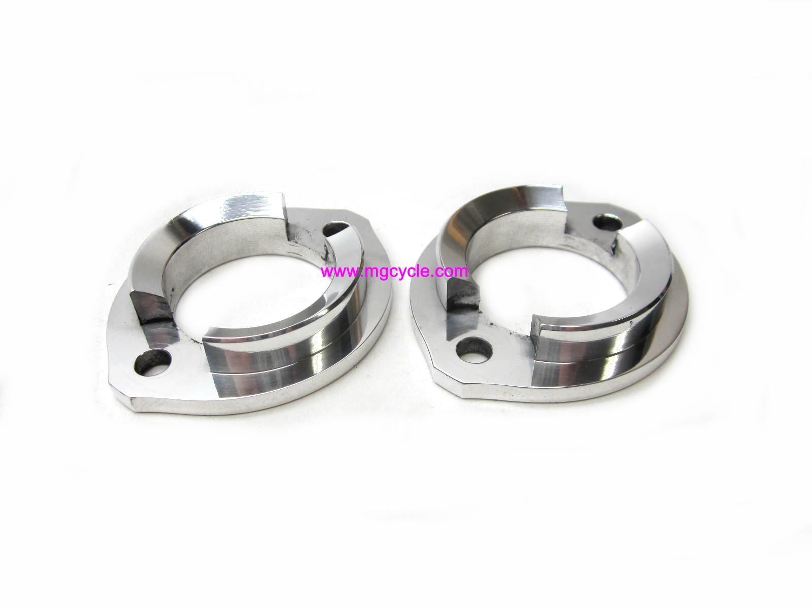 CNC aluminum exhaust flange pair, 45mm