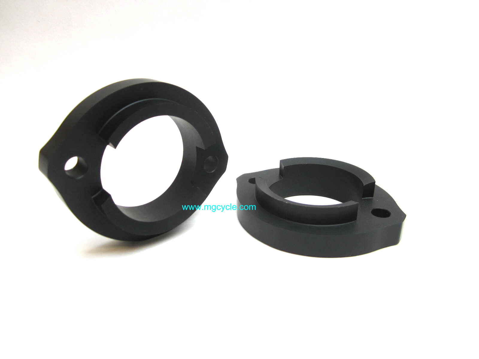 Black CNC aluminum exhaust flanges big ~48mm hole for 850 LeMans