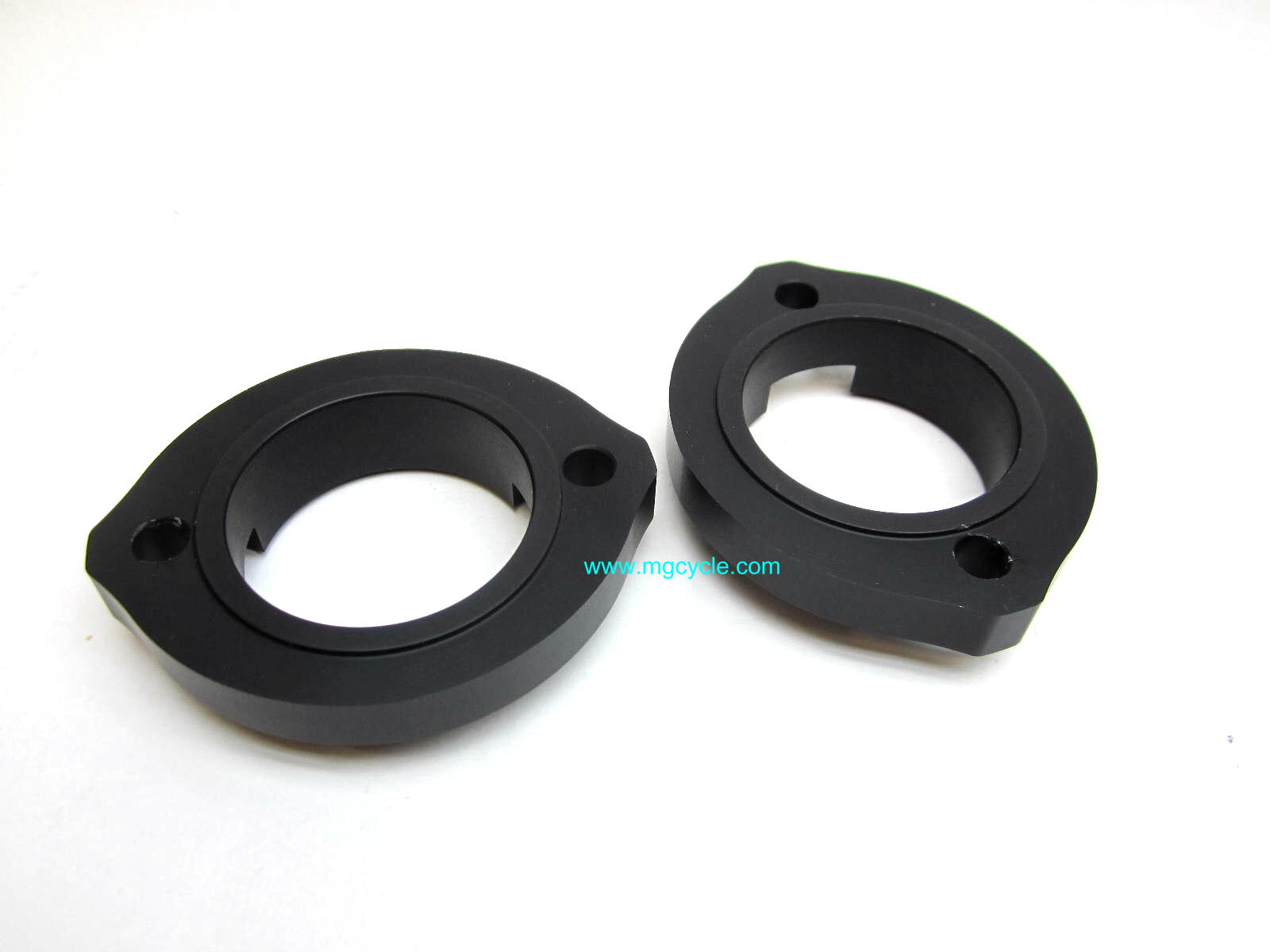 Black CNC aluminum exhaust flanges big ~48mm hole for 850 LeMans