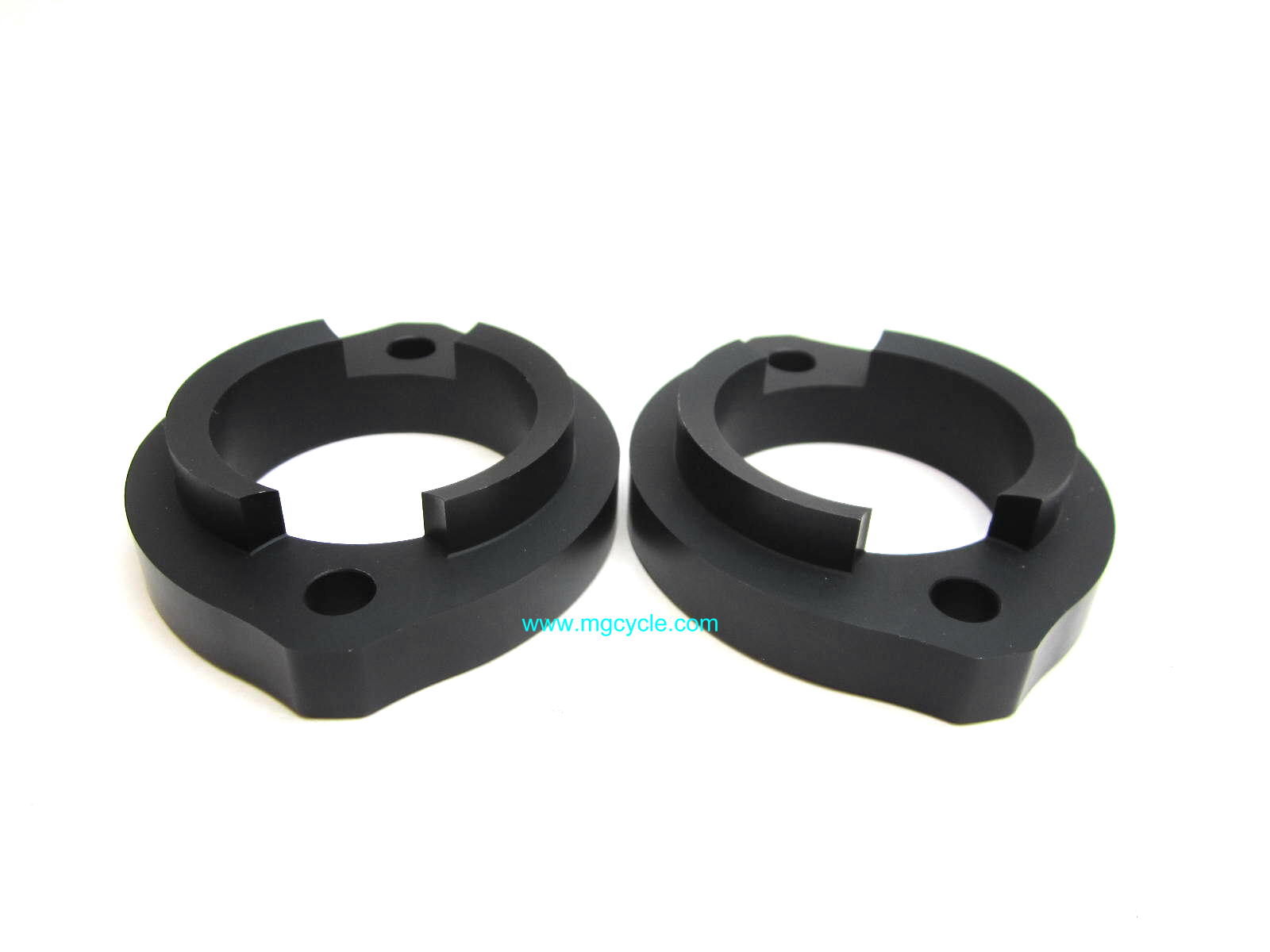 Black CNC aluminum exhaust flanges big ~48mm hole for 850 LeMans - Click Image to Close