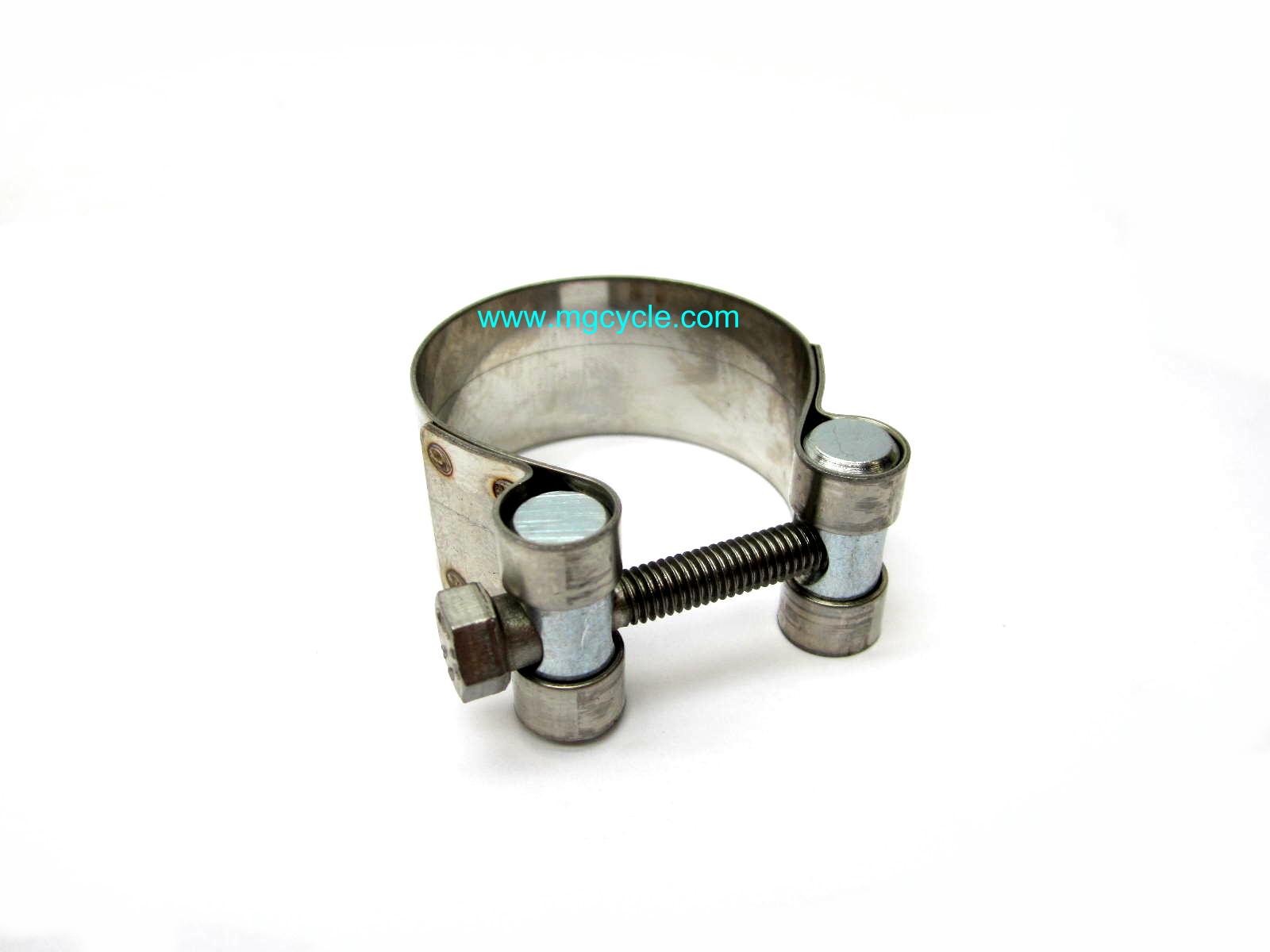 Stainless crossover clamp T/T3/Cal3/1100, V7 Sport muffler clamp - Click Image to Close