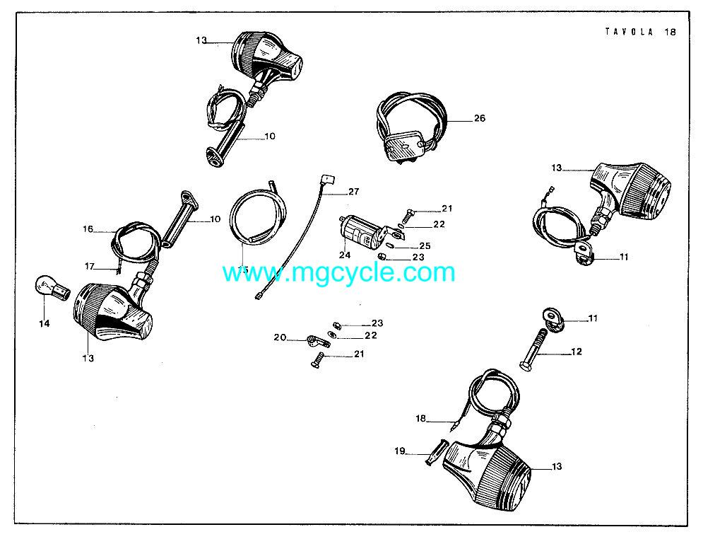 Turn signal mounting bracket, rear, V7 Sport 750S