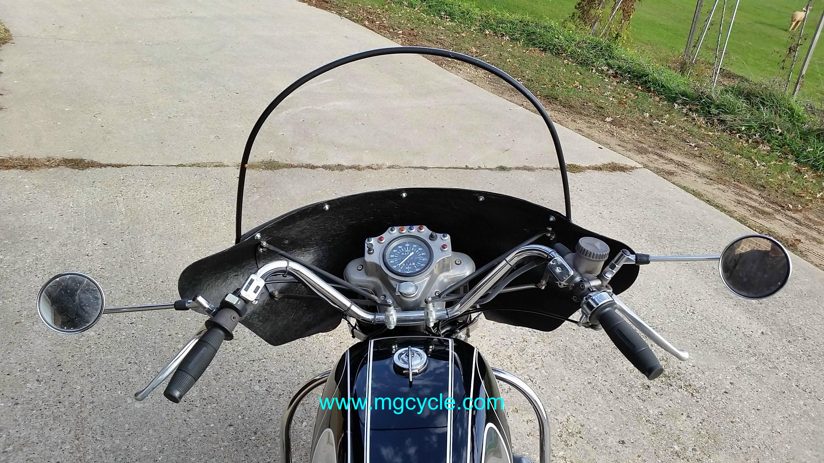Round mirror left or right fits all Guzzi threaded mirror holes