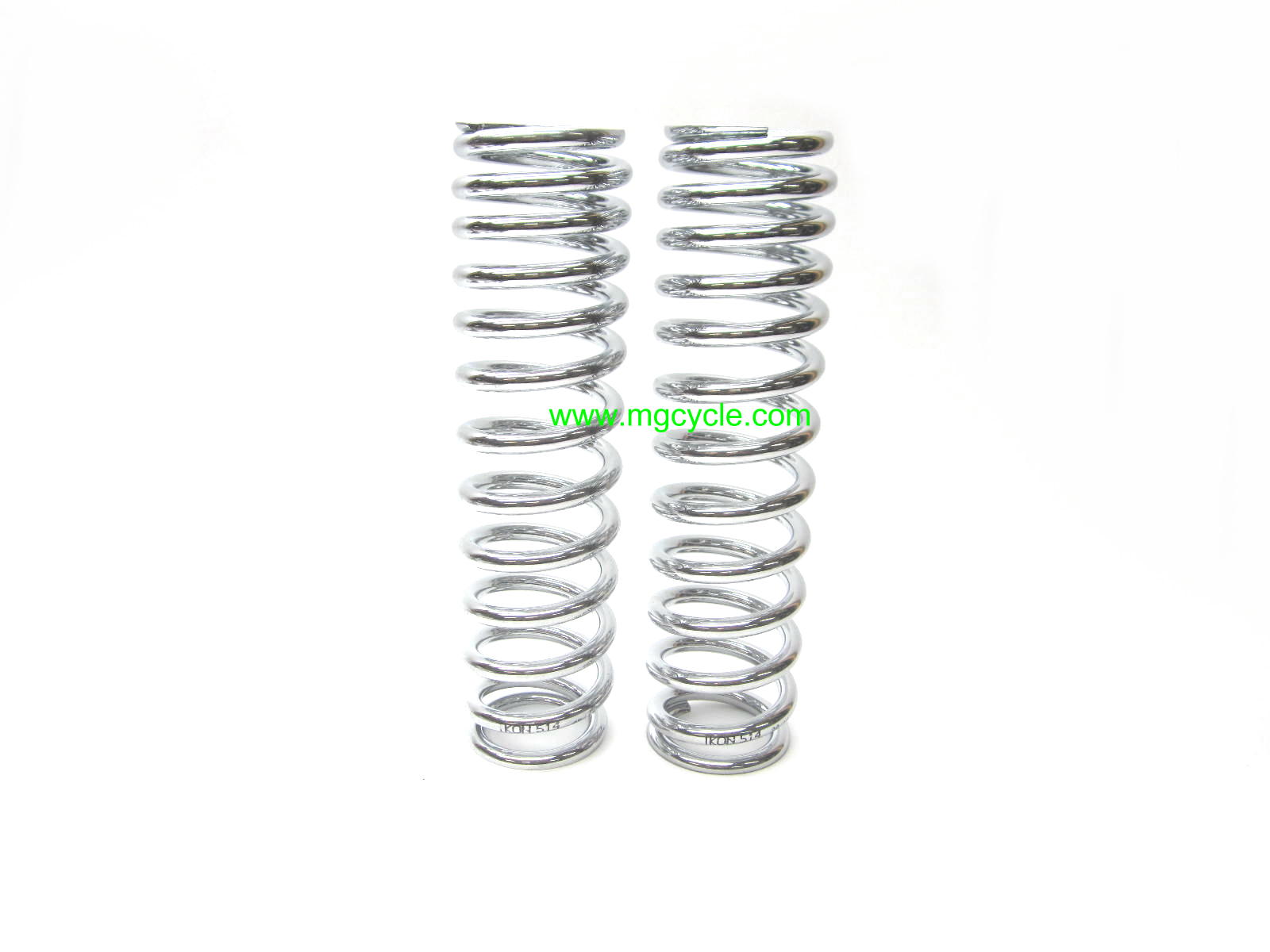 Ikon spring pair, chrome, 235mm medium heavy - Click Image to Close