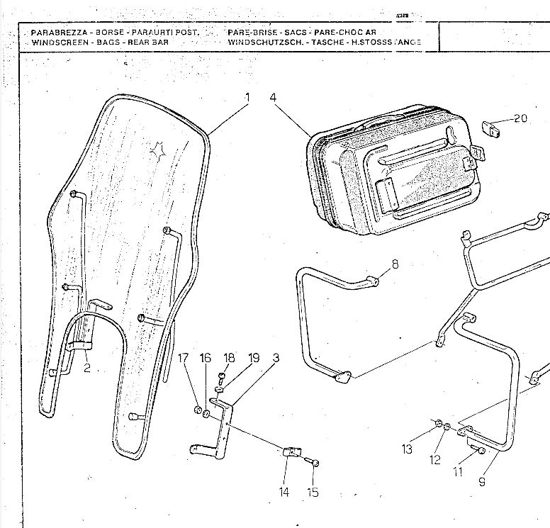 Windshield lower bracket set for California II