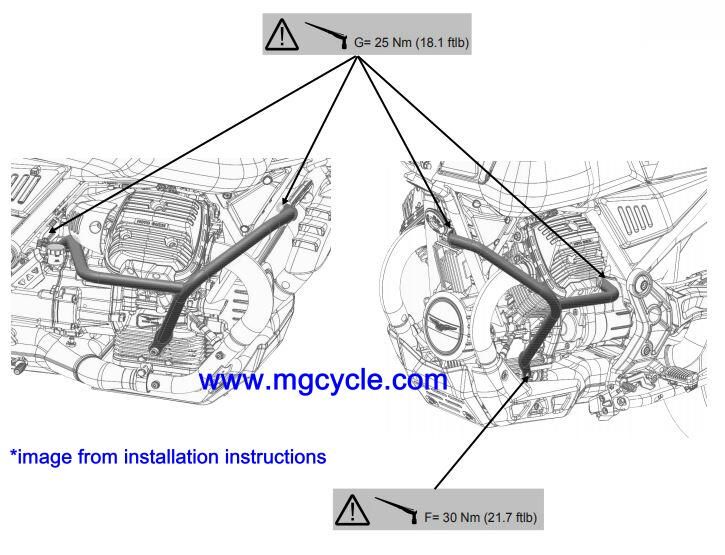 OEM Moto Guzzi crash bar kit, V85TT