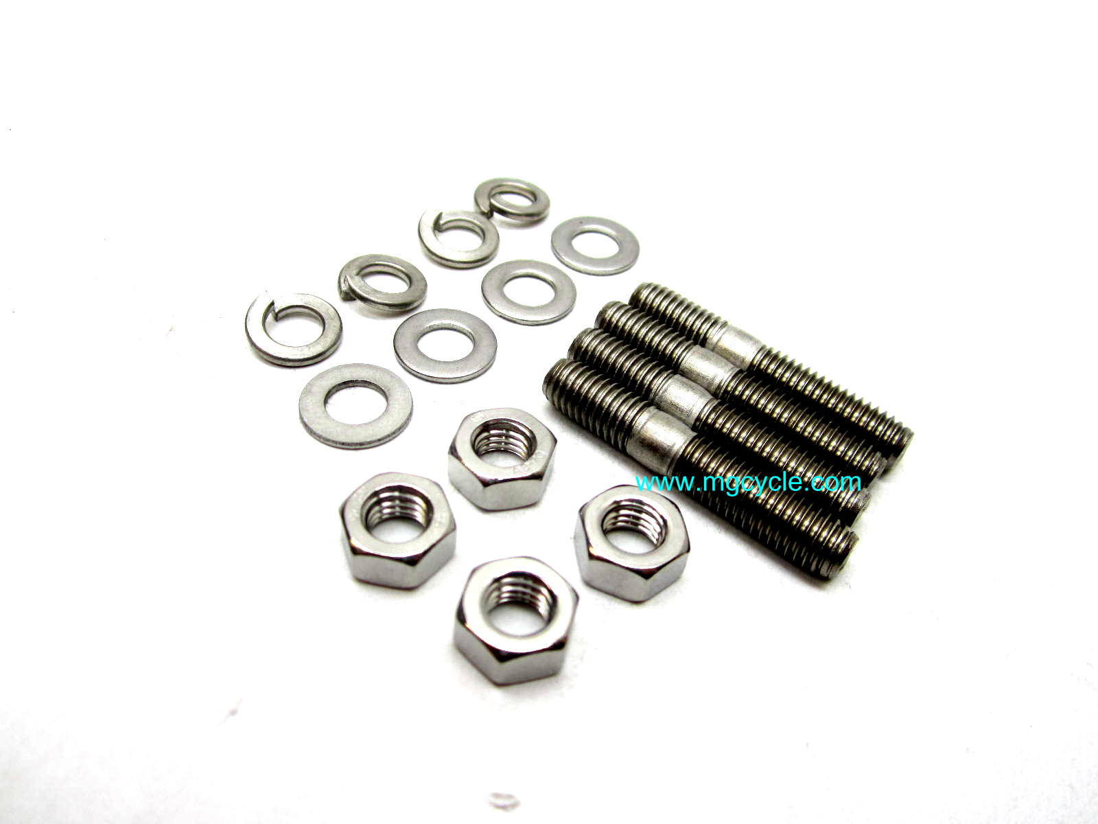 Stainless exhaust stud kit, most big twins, with exceptions - Click Image to Close