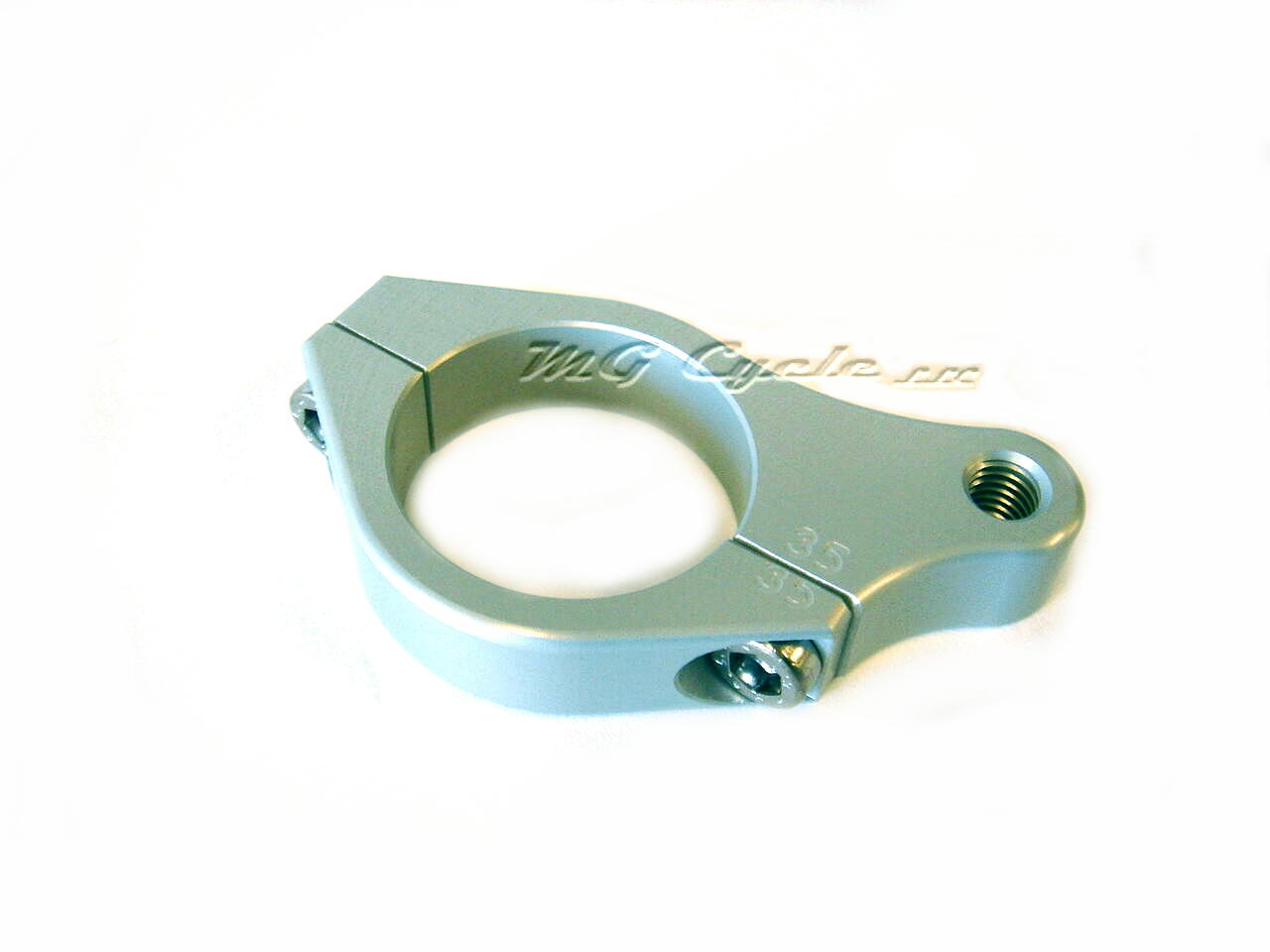 Steering damper attachment clamp for 35mm fork
