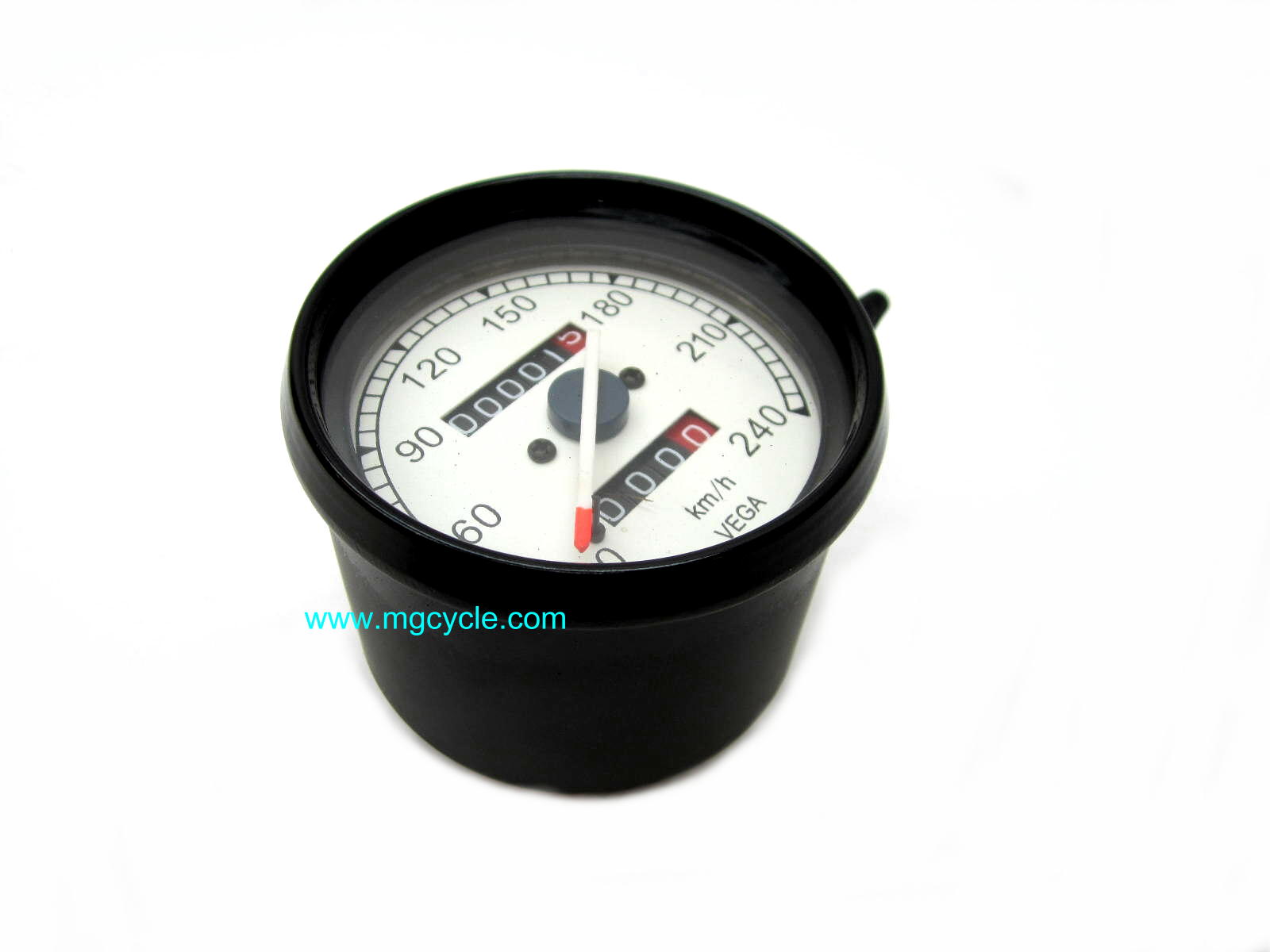 VEGA speedometer, 80mm, lighted, KPH, odometer, trip meter