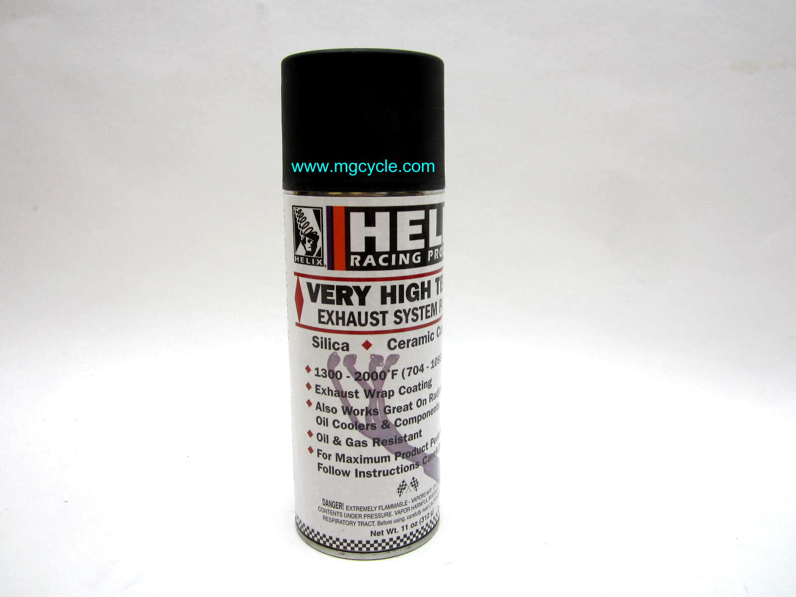 Helix Racing Products Hi Temp Header Paint, flat black 11oz