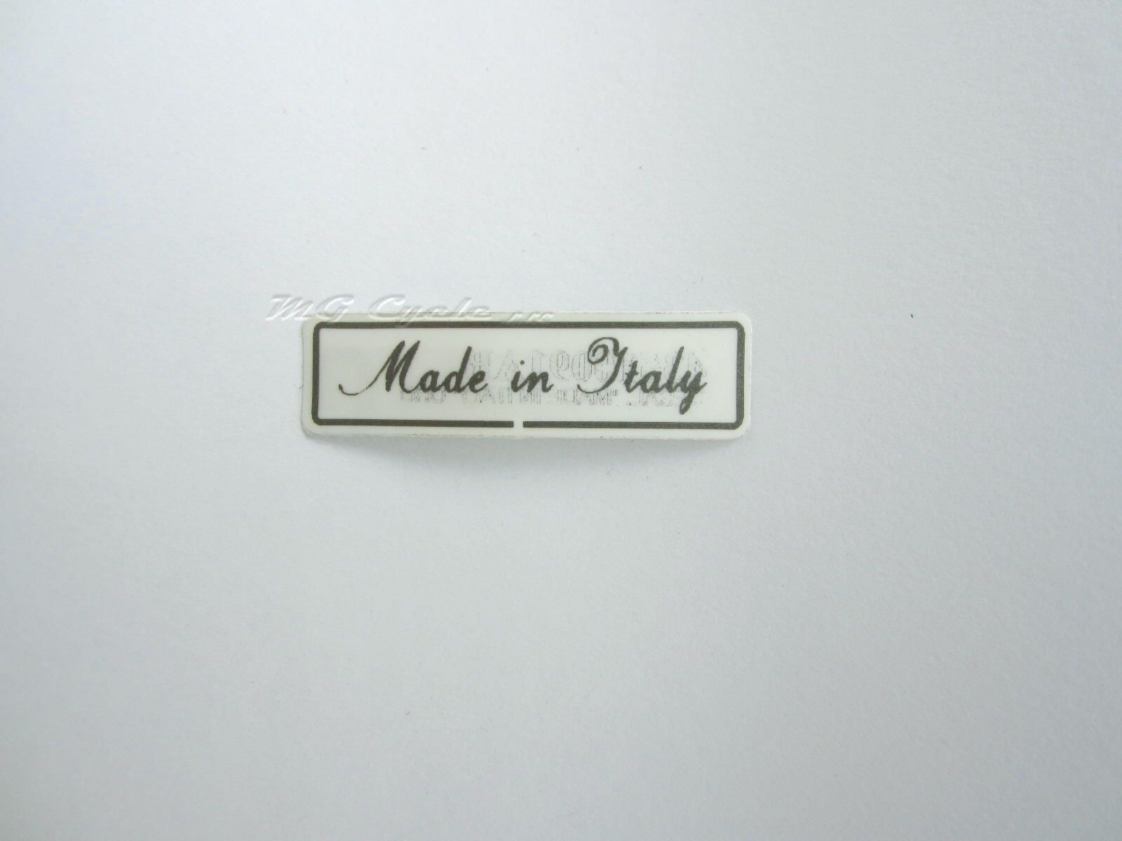 \"Made in Italy\" transfer, decal, sticker