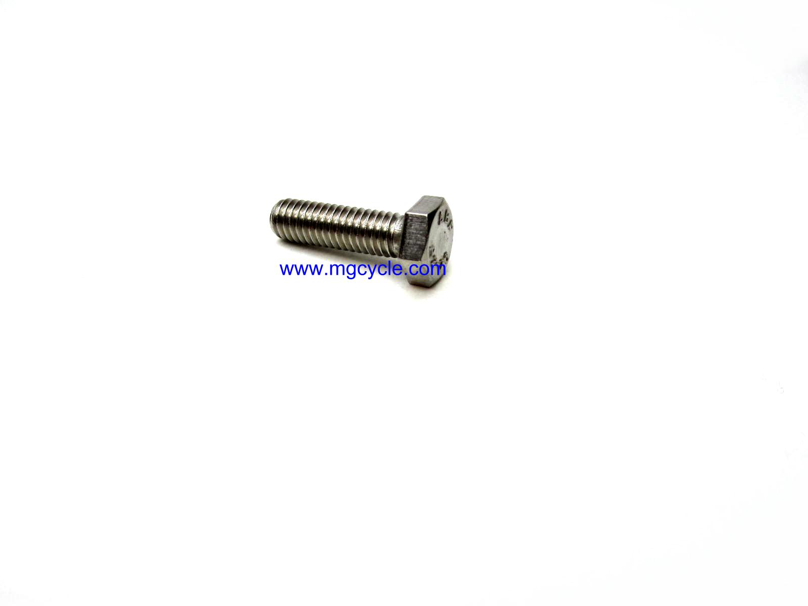 M6 hex head bolt stainless M6x1.0x20 HCS - Click Image to Close