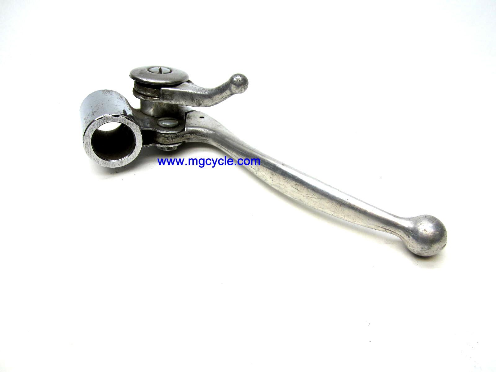 USED: vintage Ducati drum brake and choke lever assembly