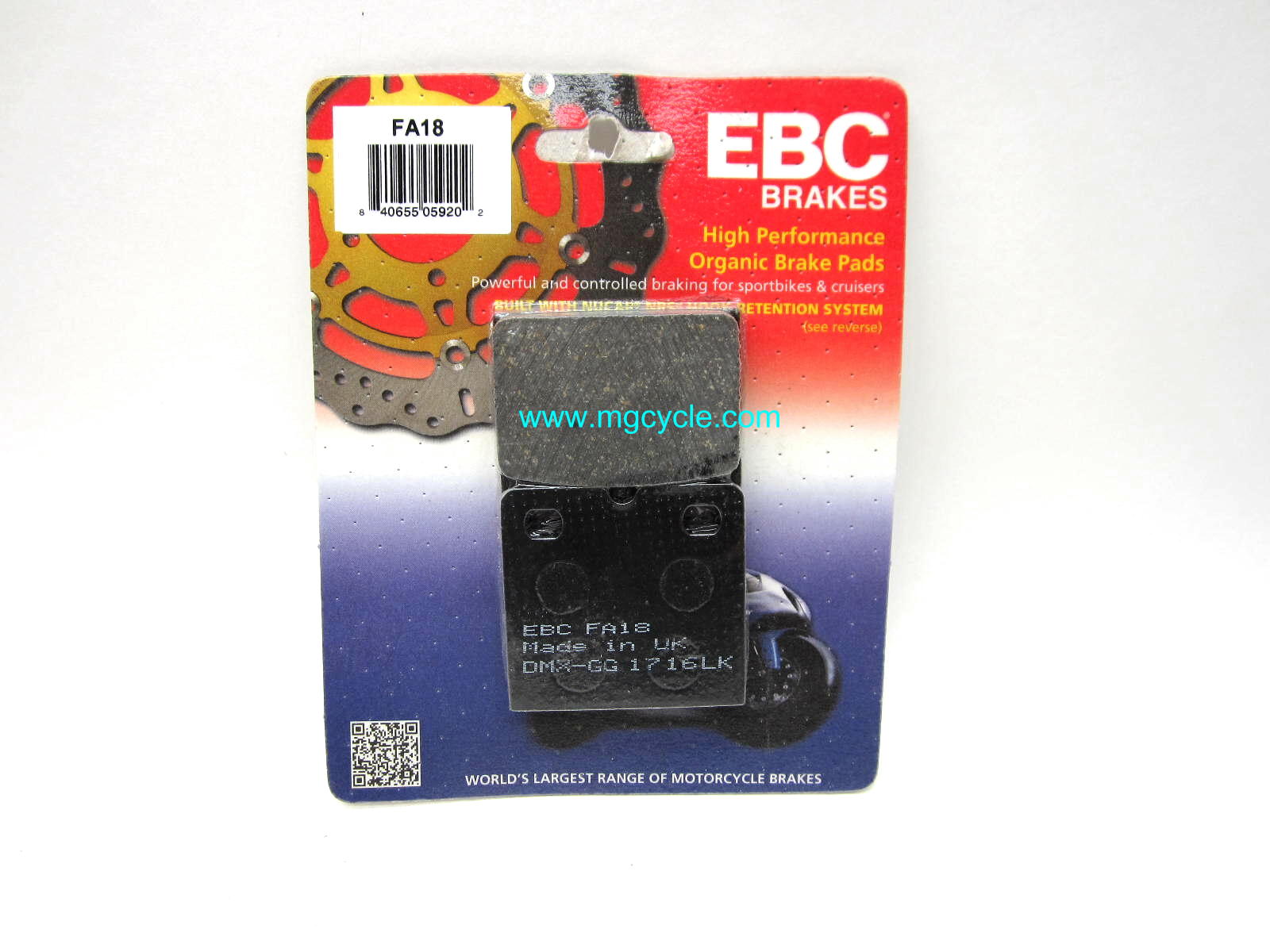EBC kevlar organic brake pads, for F08 caliper Big Twin Guzzi