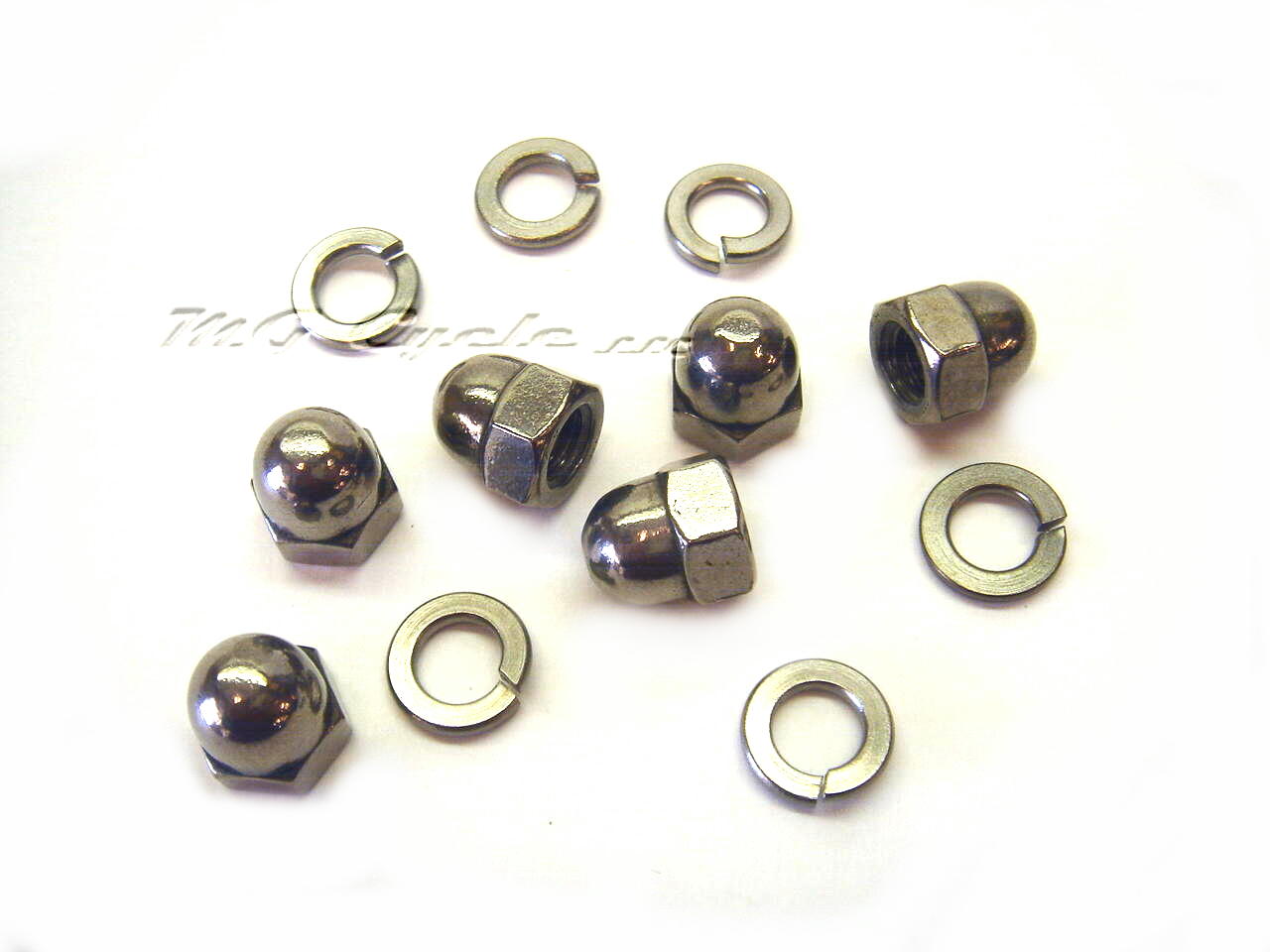 Stainless cap nut kit for transmission to engine on big twins