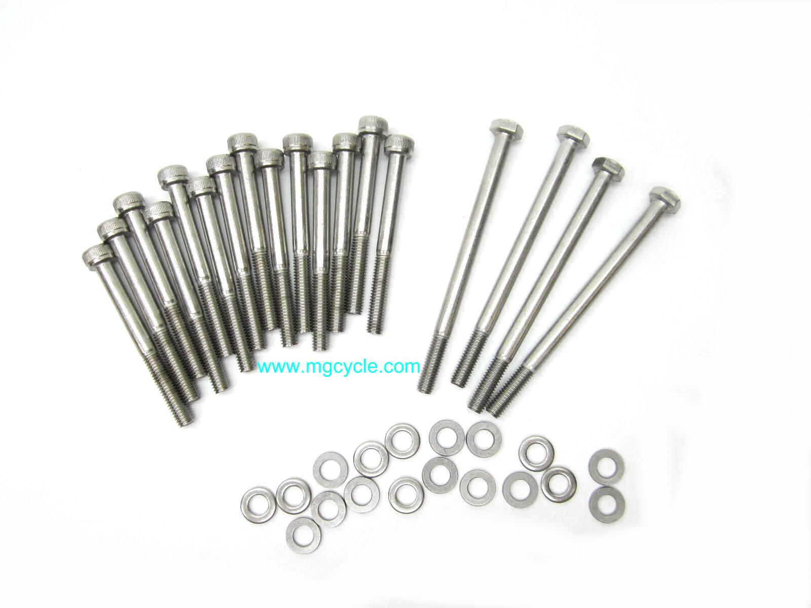 Stainless bolt kit, oil pan with filter and spacer,
