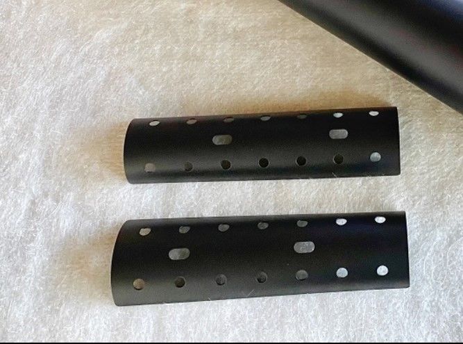 Satin/matte stainless steel heat cover short silencers MG V9 E5