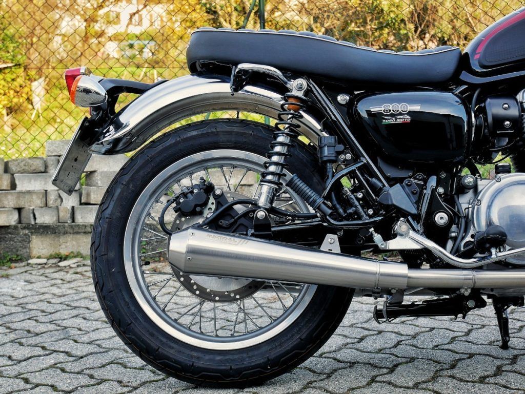 Full Mistral exhaust system (polished NO CAT) for Kawasaki W800