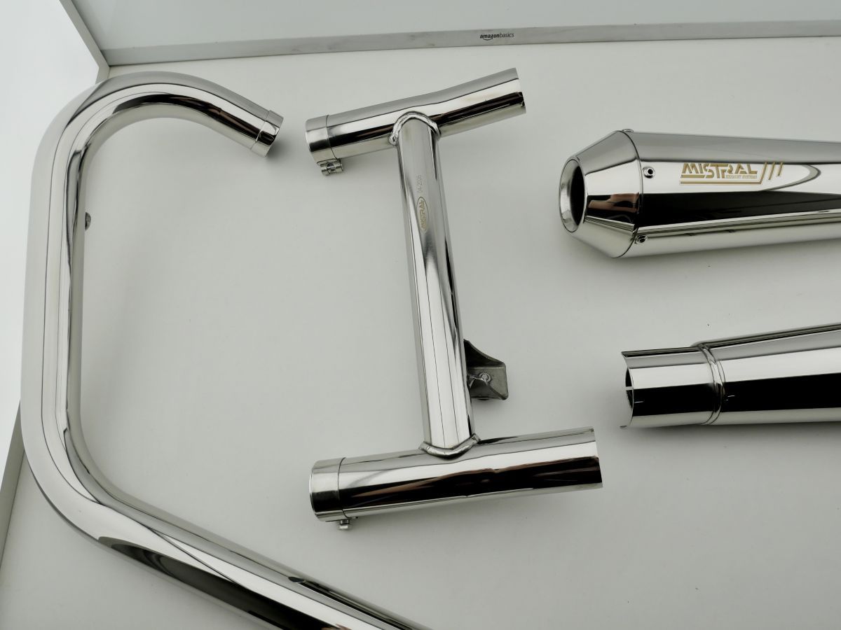 Full Mistral exhaust system (SATIN - NO CAT) for Kawasaki W800