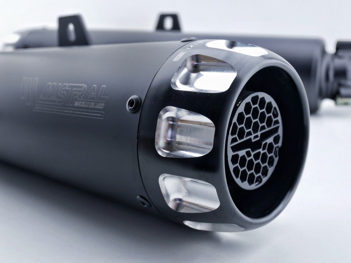 Black painted conical Exclusive Exhaust for V7850 E5+