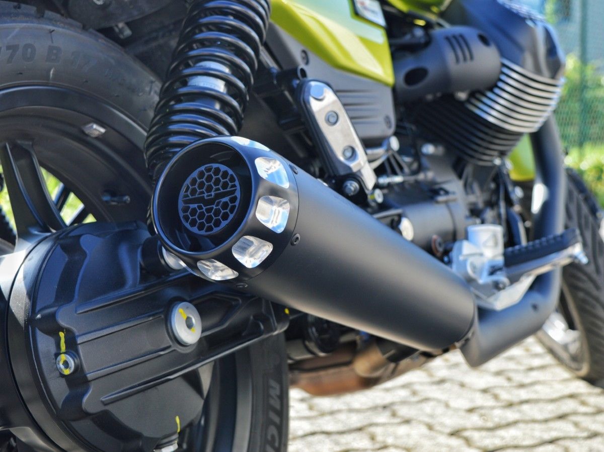 Black painted conical Exclusive Exhaust for V7850 E5+