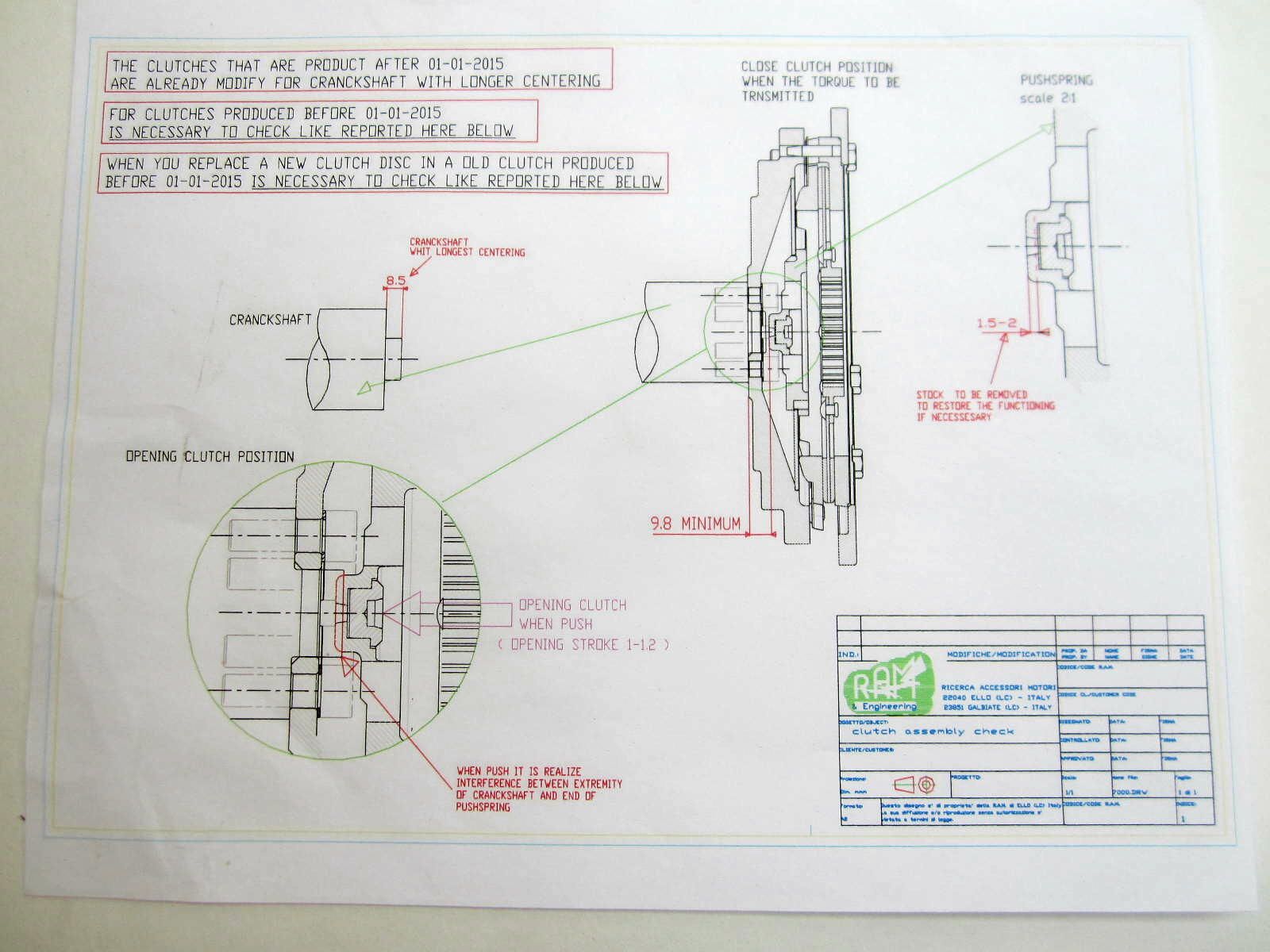 RAM low inertia clutch kit, bikes with no flywheel sensors - Click Image to Close