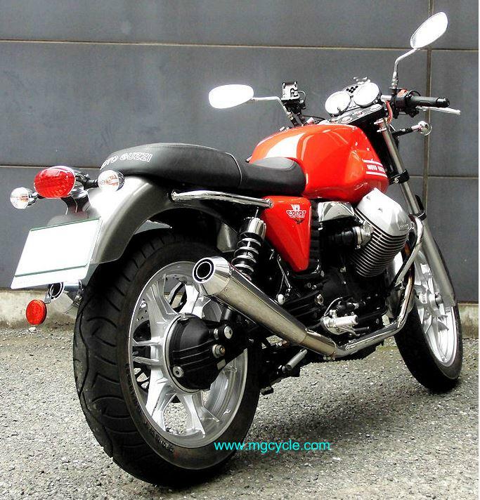 Mistral polished Slip-On mufflers V7 Cafe