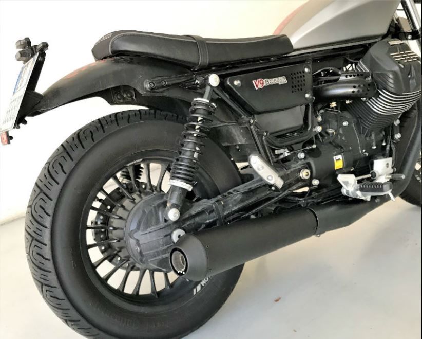 Mistral black double conical V9 Bobber & Roamer mufflers