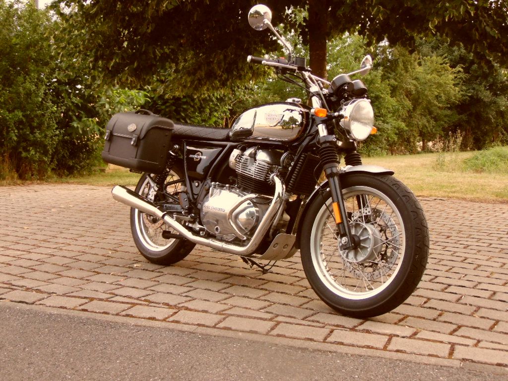 Black flat exhaust Royal Enfield Continental GT 650/Interceptor